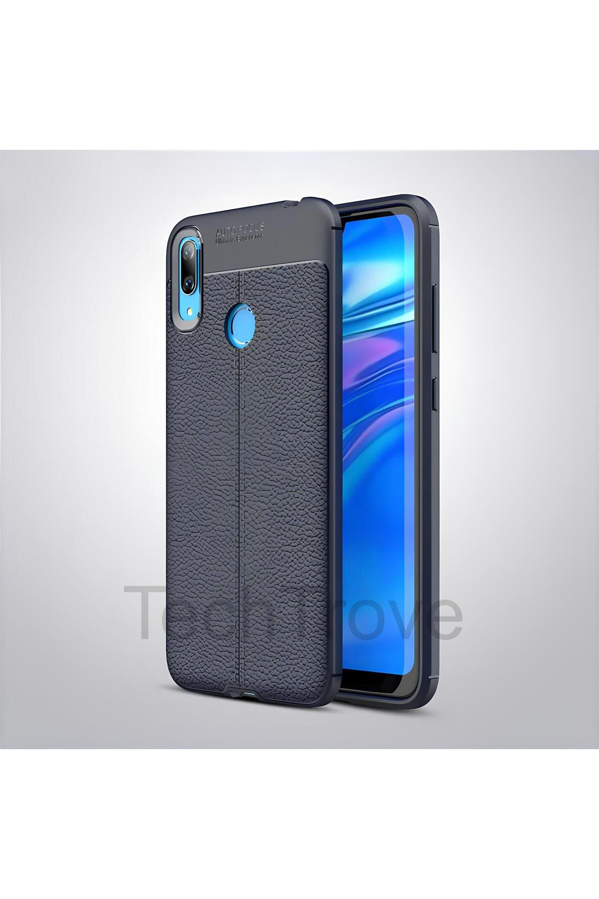 TechTrove Huawei Y7 Prime 2019 Kılıf Deri Extra Korumalı Slikon Kapak