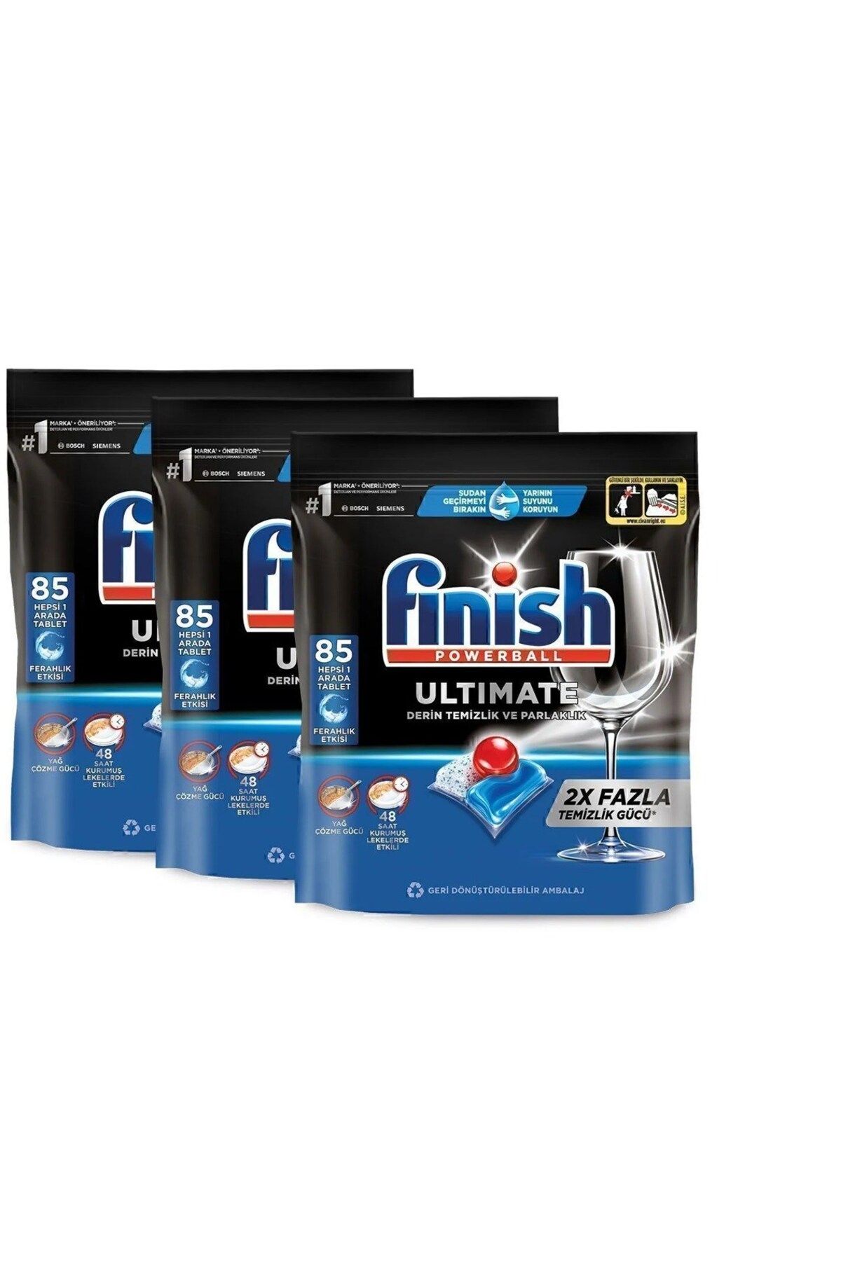 Finish Quantum-Ultimate All-In-One Dishwasher Detergent Capsule Tablets 255 Pieces (85 X 3) 2