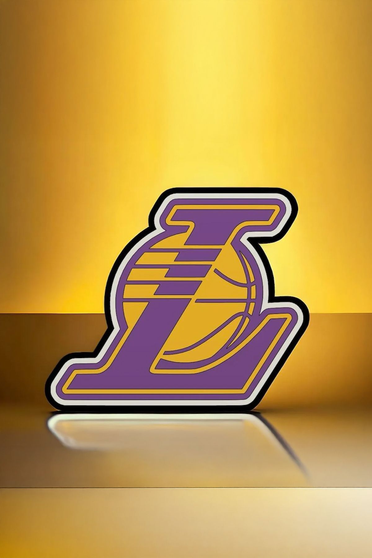SerenityHaven Los Angeles Lakers Dekoratif Aydınlatma LED Gece Lambası