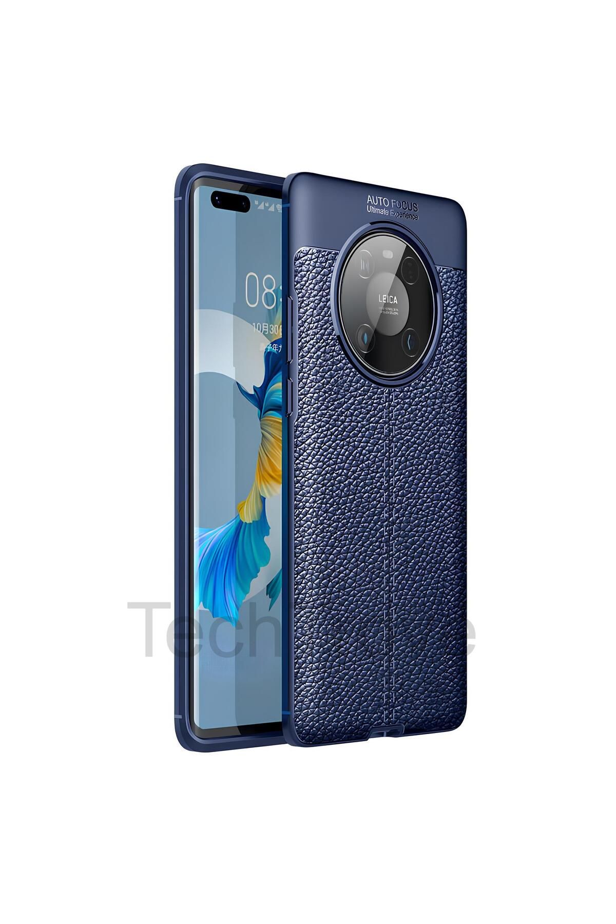TechTrove Huawei Mate 40 Pro Kılıf Deri Extra Korumalı Slikon Kapak