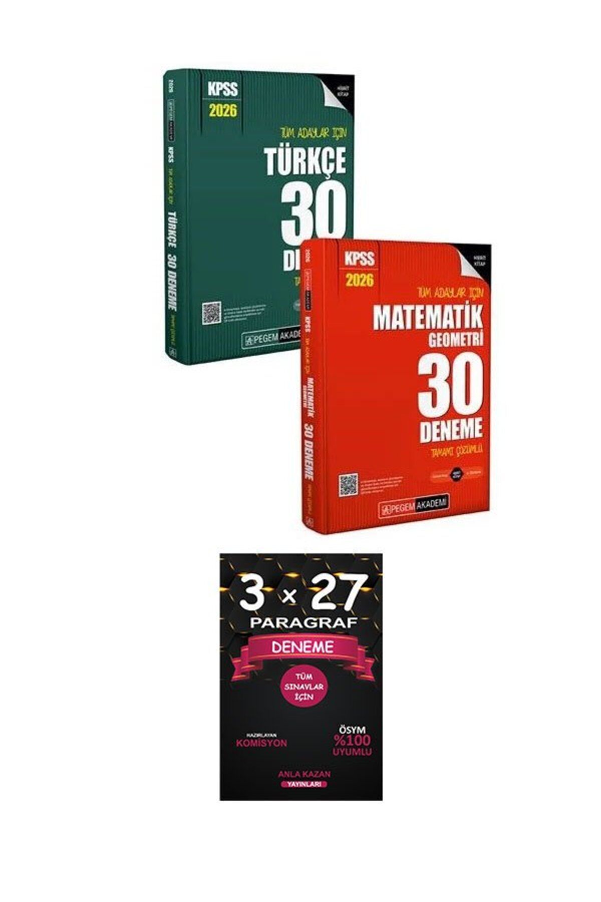 Pegem Akademi Yayıncılık Pegem 2026 KPSS Türkçe+Matematik 60 Deneme 2 li Set
