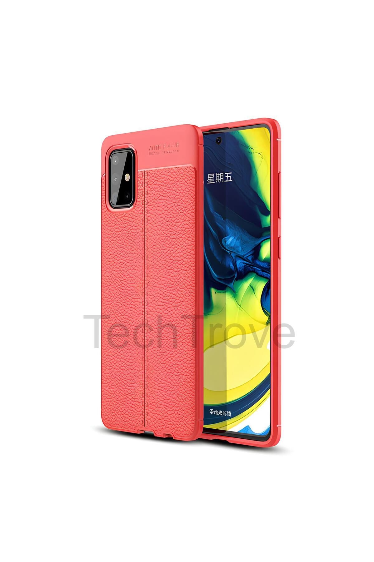 TechTrove Samsung Galaxy A51 Kılıf Deri Extra Korumalı Slikon Kapak