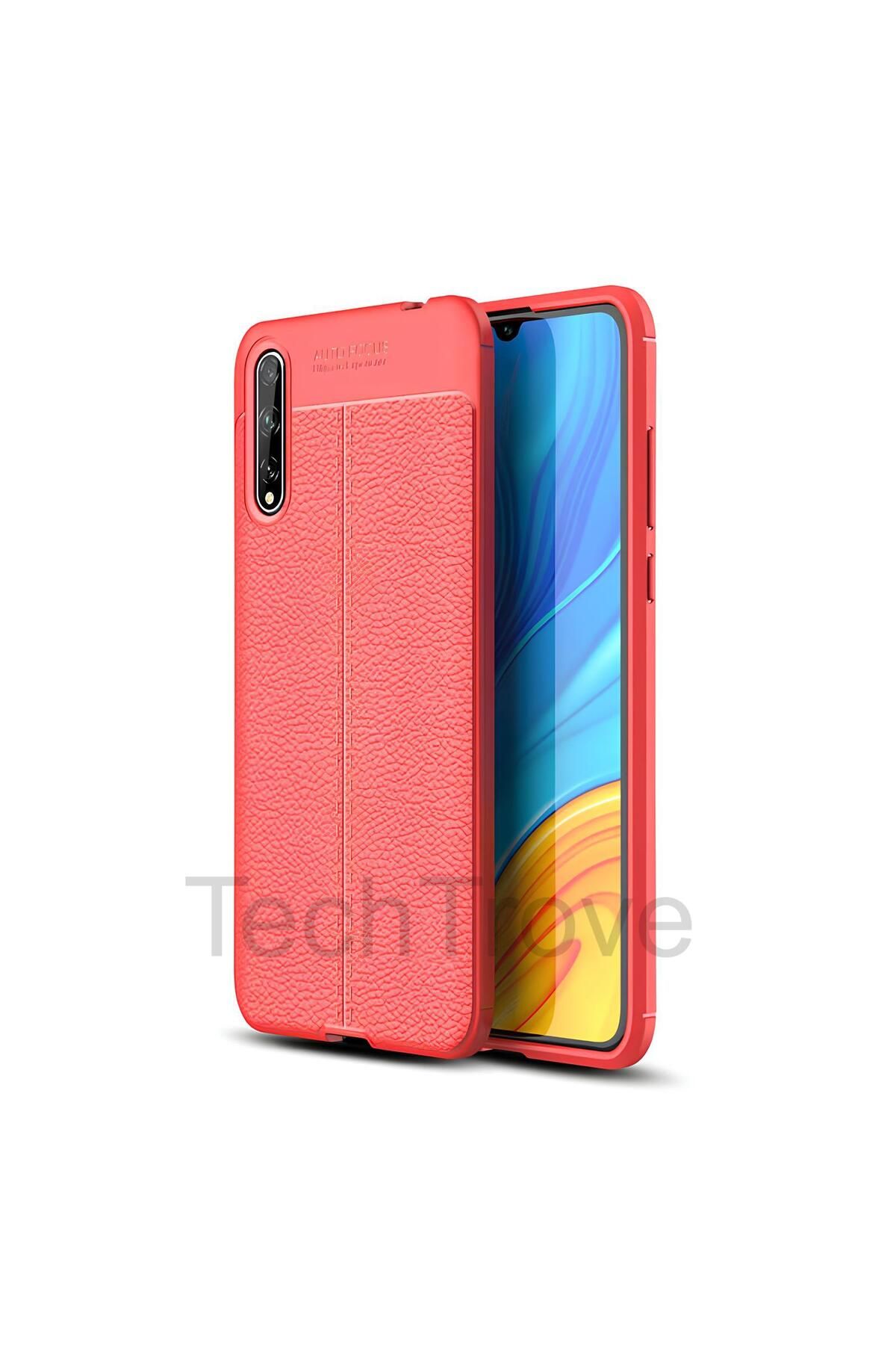 TechTrove Huawei P Smart S (Y8P) Kılıf Deri Extra Korumalı Slikon Kapak