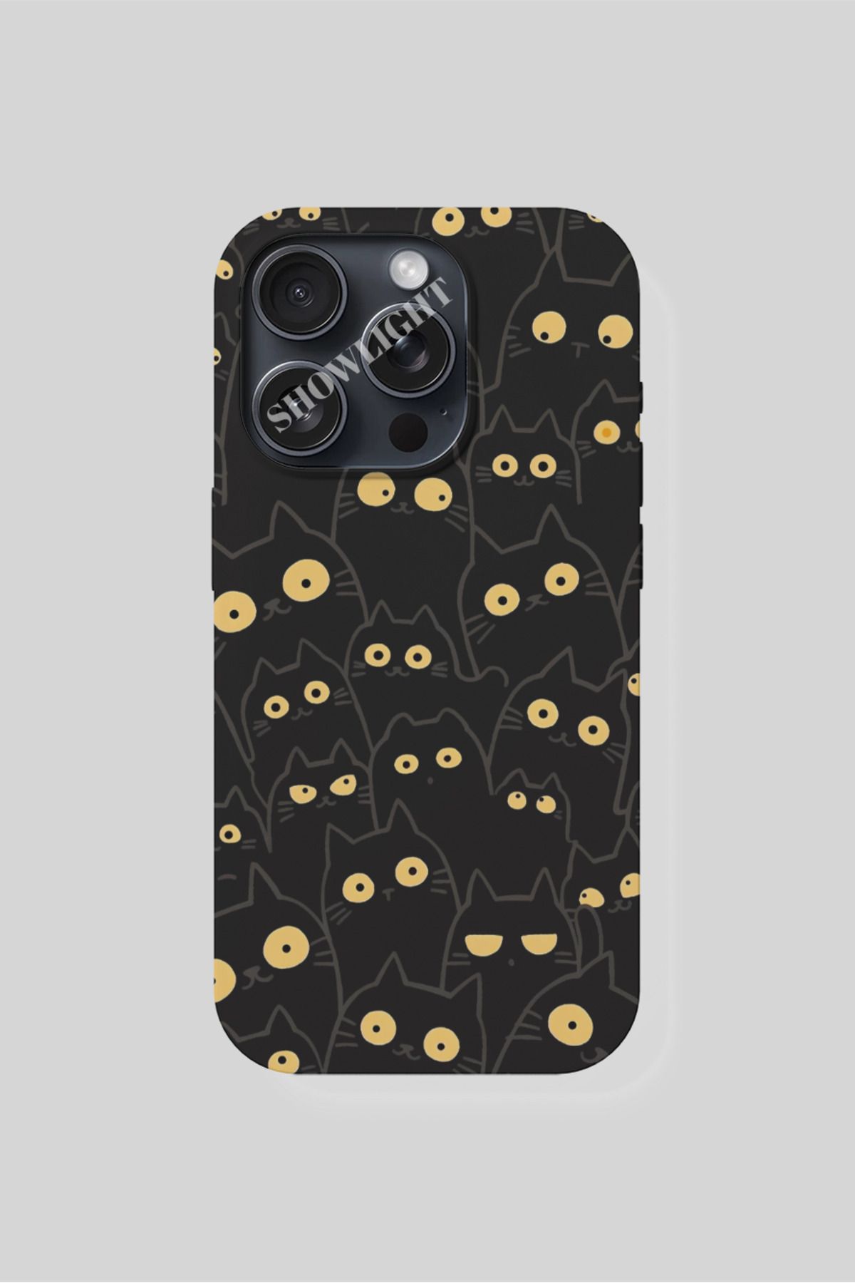 SHOWLIGHT Poco X7 Pro Uyumlu Siyah Kedi Tasarımlı Premium Telefon Kılıfı