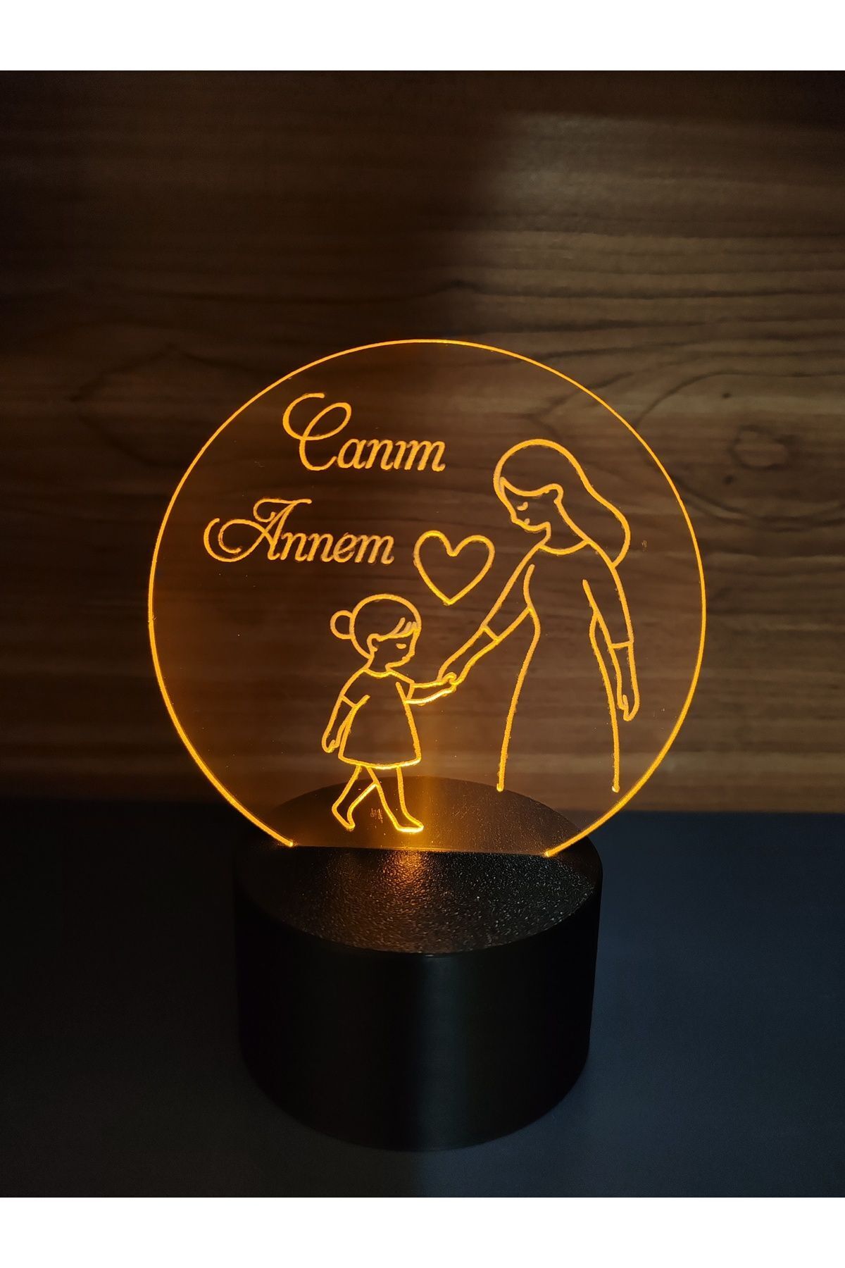 SerenityHaven ANNELER GÜNÜ ANNE KIZ MASA LAMBASI ( PİLLİ )