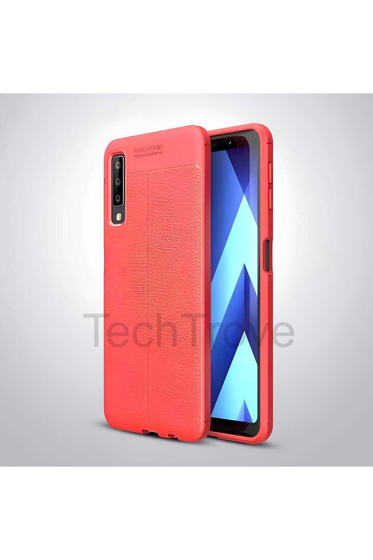 TechTrove Samsung Galaxy A7 2018 Kılıf Deri Extra Korumalı Slikon Kapak