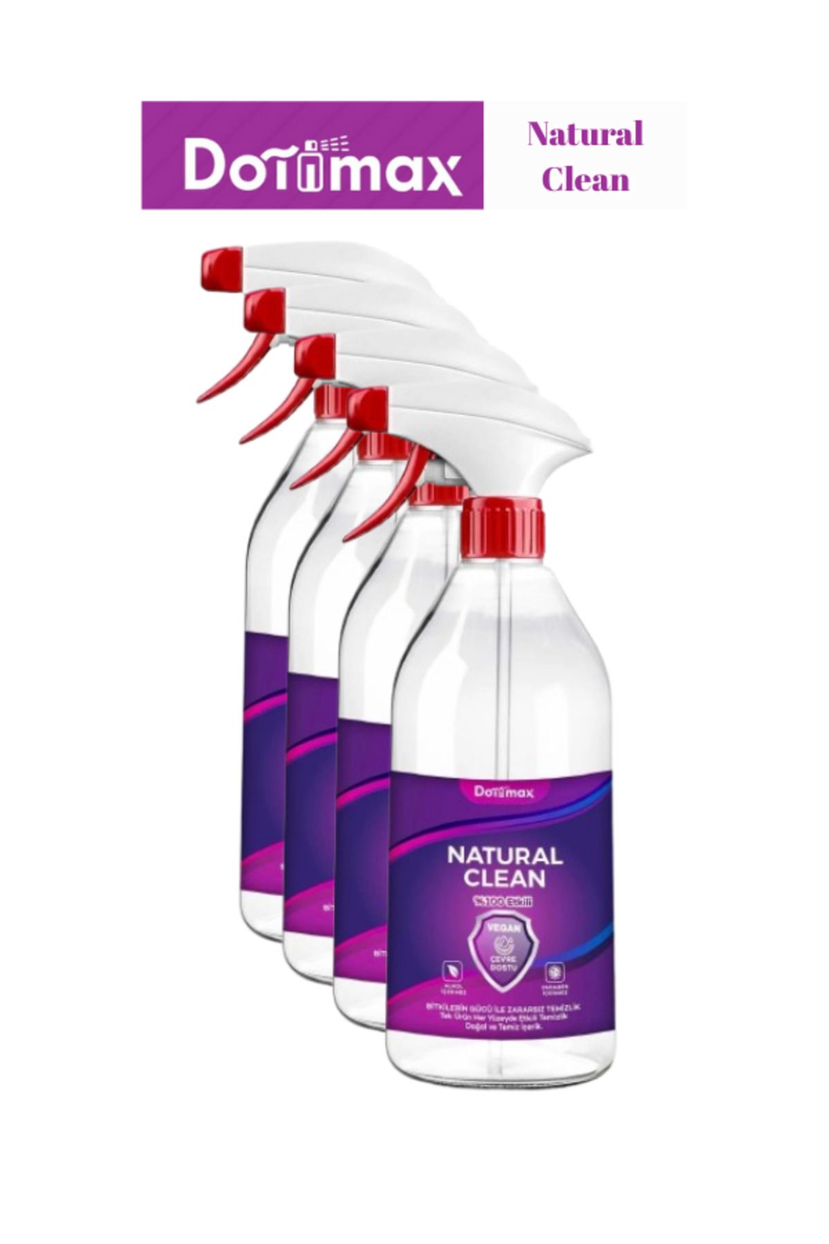 Dotimax 4 X 750 Ml %100 Bitkisel Çok Amaçlı Temizleyici Vegan Leke Çıkarıcı - Yağ Çözücü (4 ADET)