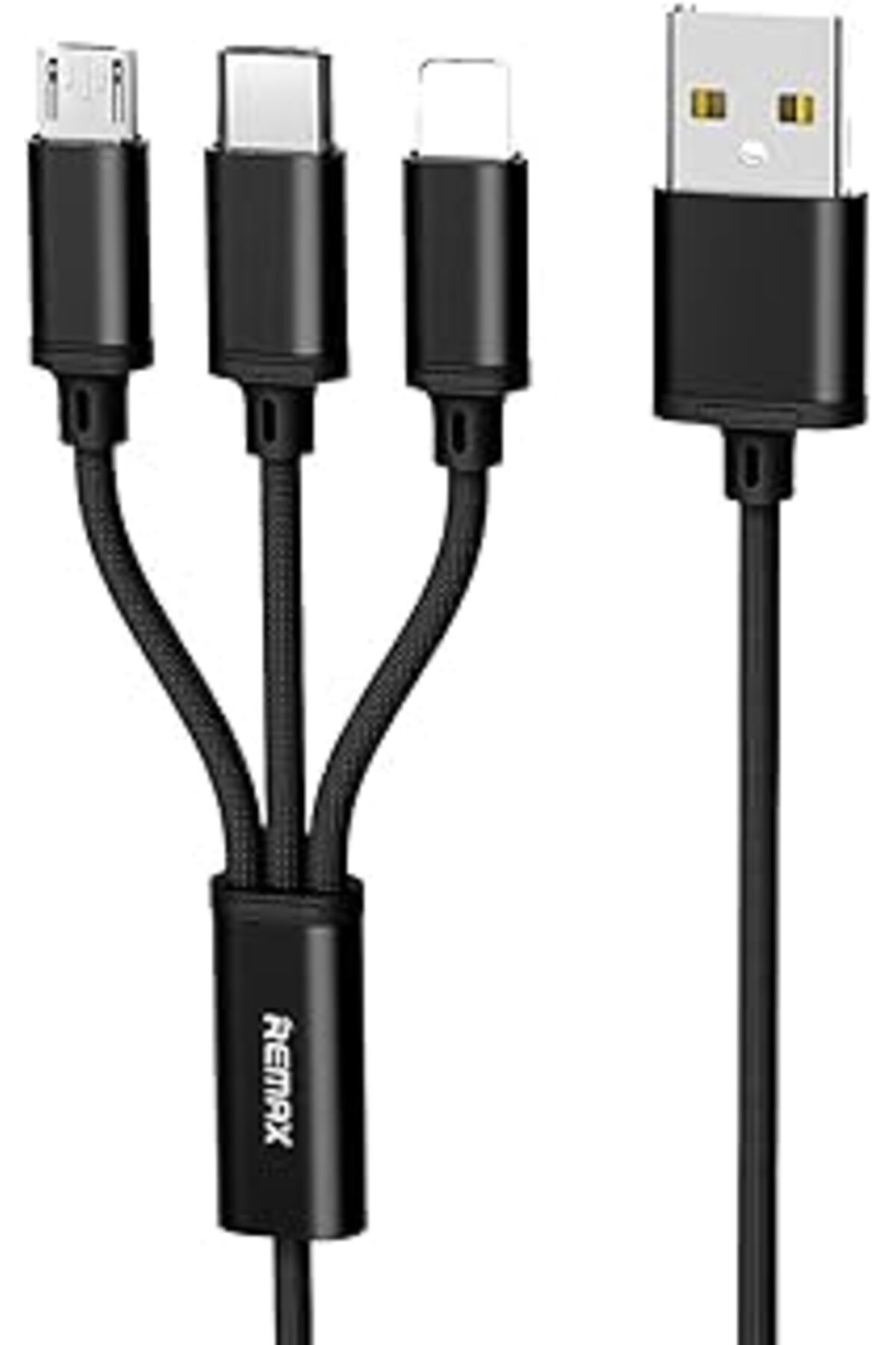 Pazarcan Pdateknoloji Remax 3 In 1 Micro + Type C + Lightning 1.15M 2.8A Data Ve Şarj Kablosu - Rc-131Th