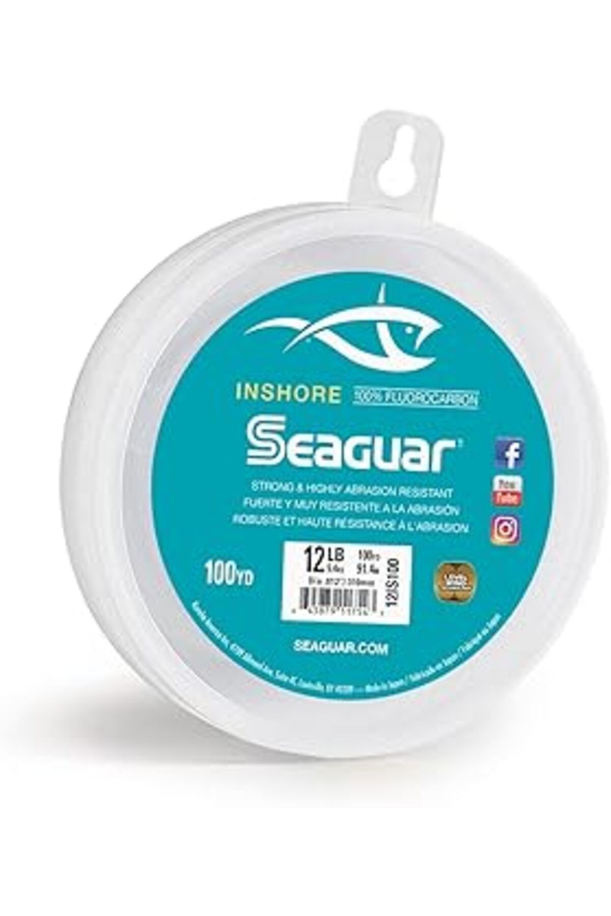 Pazarcan Seaguar Inshore Fluorocarbon Fishing Leader – Strong And Highly Abrasion Resistant, Excellent Impac