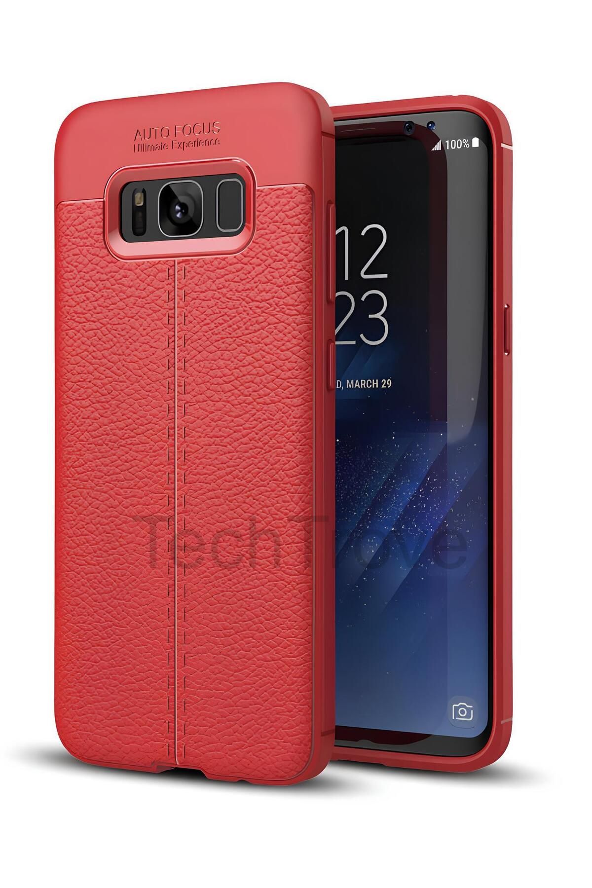 TechTrove Samsung Kılıf Deri Extra Korumalı Slikon Kapak