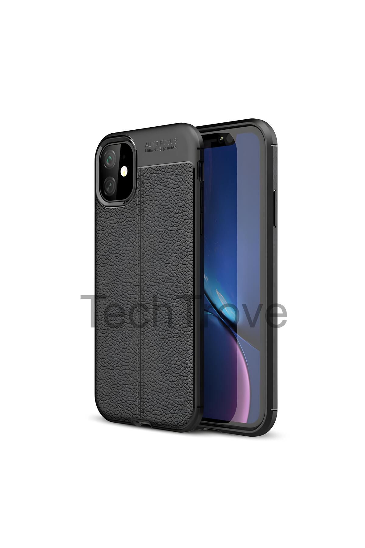 TechTrove Apple iPhone 11 Kılıf Deri Extra Korumalı Slikon Kapak