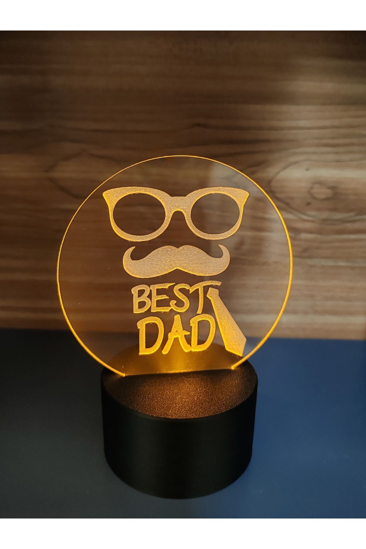 SerenityHaven Babalar Günü Best Dad Masa Lambası ( Pilli )
