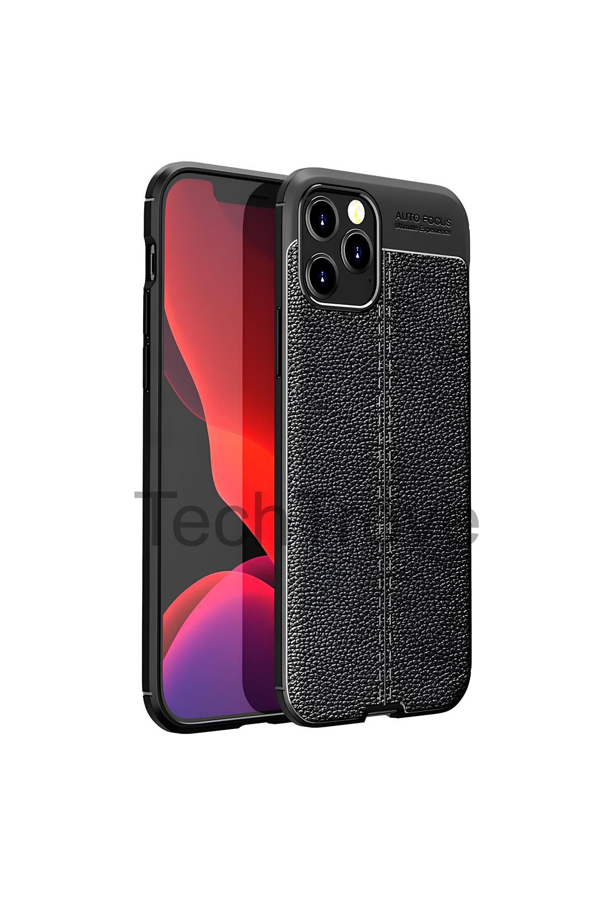 TechTrove Apple iPhone 12 Pro Max Kılıf Deri Extra Korumalı Slikon Kapak