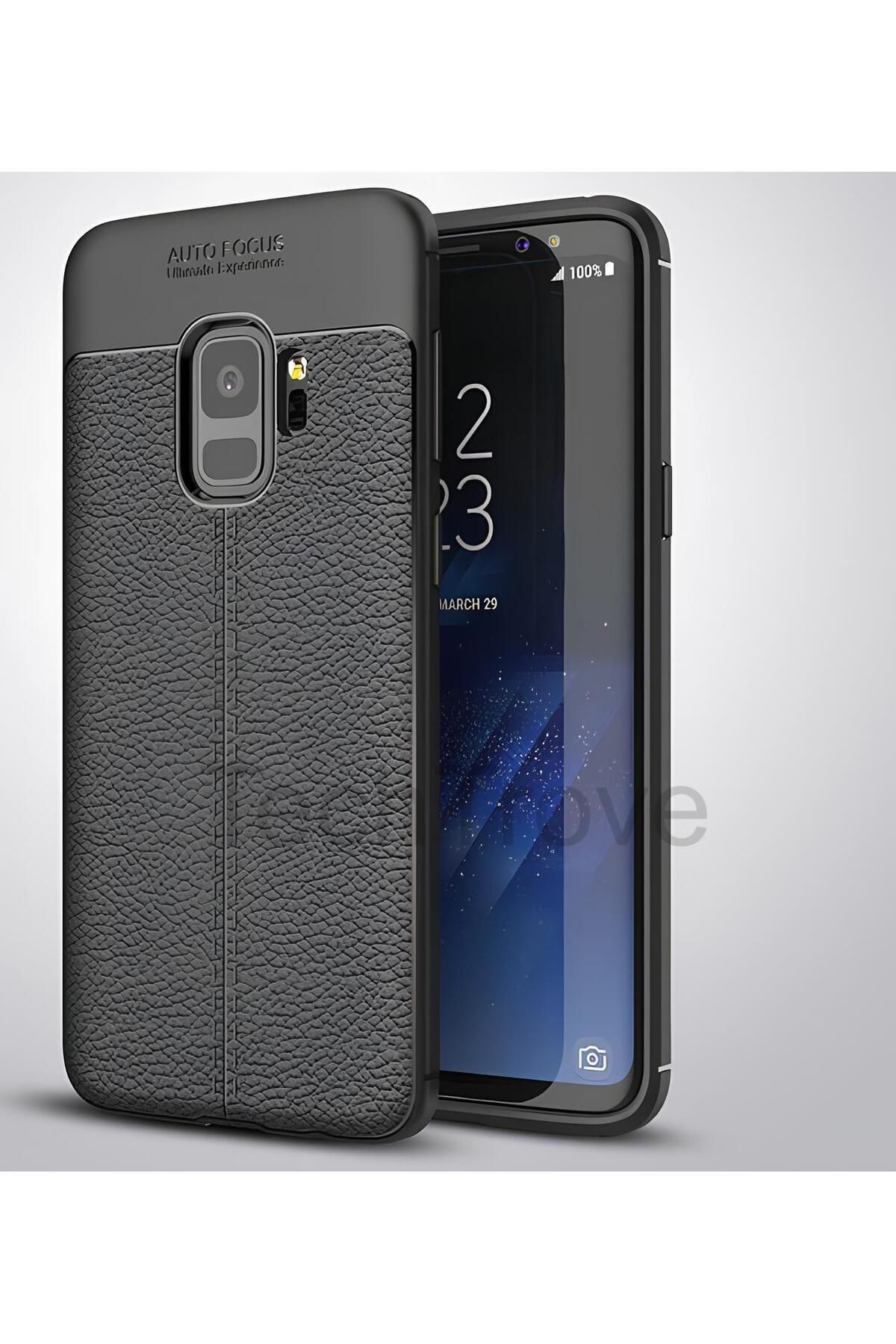 TechTrove Samsung Galaxy S9 Kılıf Deri Extra Korumalı Slikon Kapak