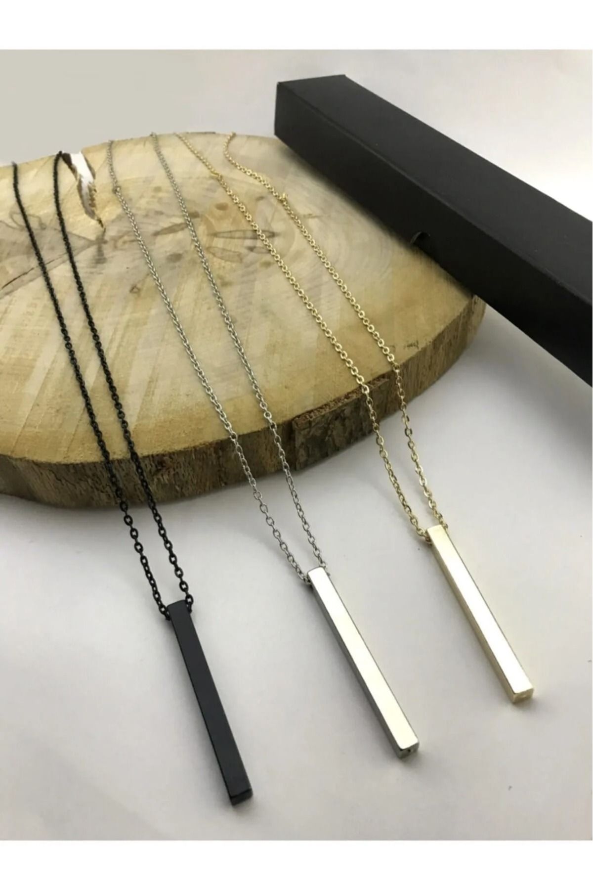 delal shop Cubuk Bar 3’lü Murat Boz Çubuk Sade Kolye Seti