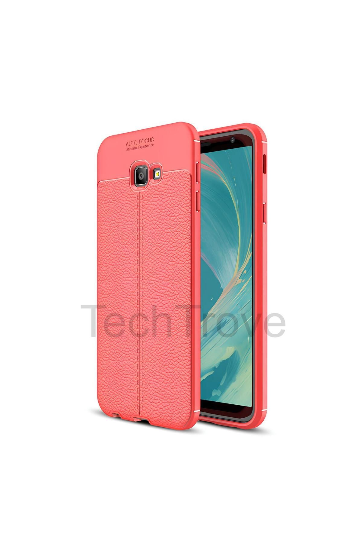TechTrove Samsung Galaxy J4 Plus Kılıf Deri Extra Korumalı Slikon Kapak