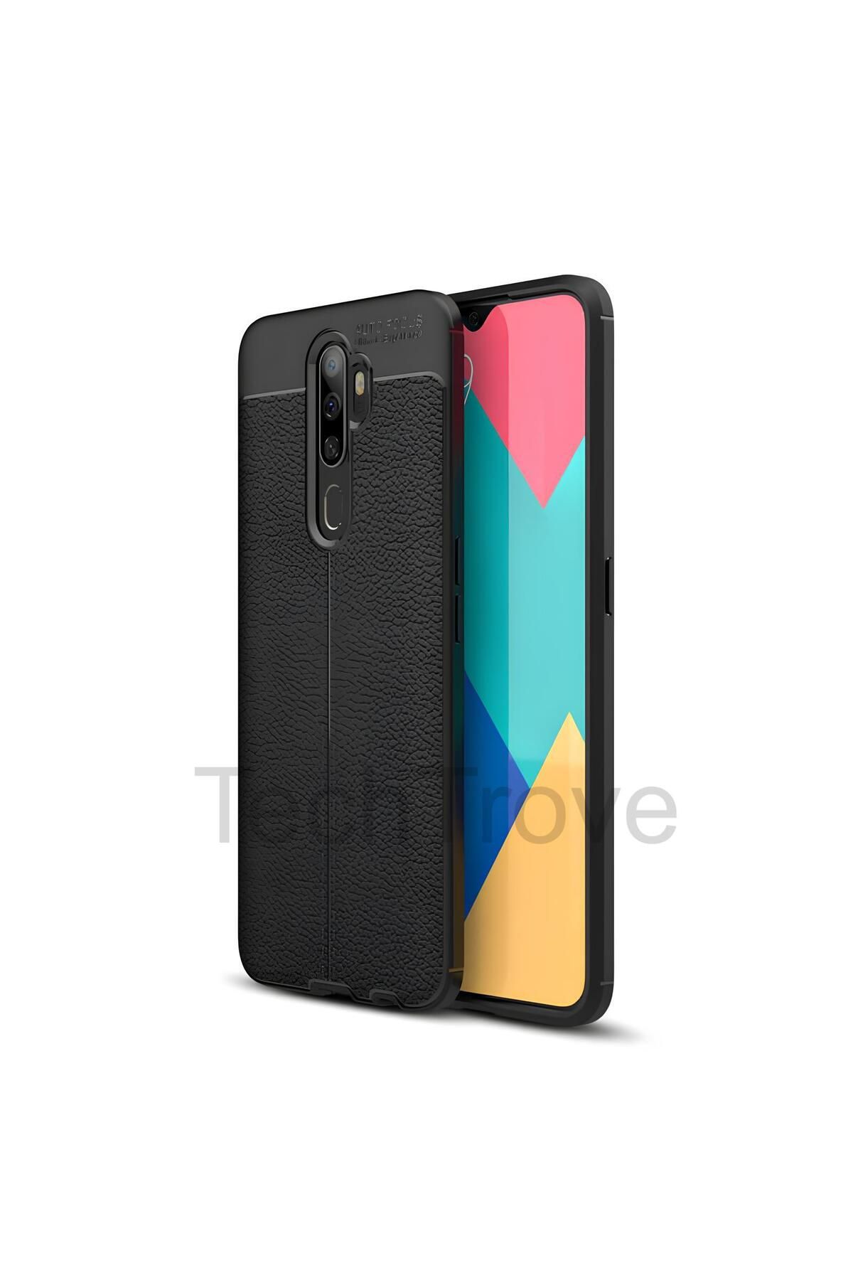 TechTrove Oppo A9 2020 Kılıf Deri Extra Korumalı Slikon Kapak
