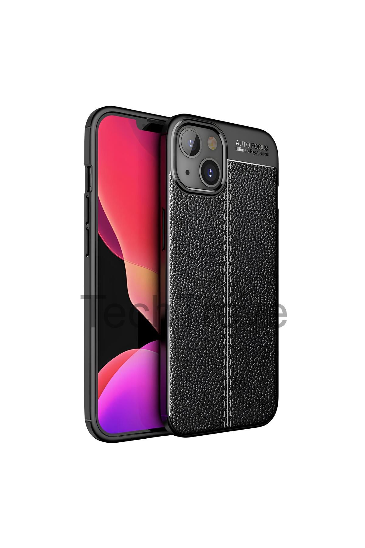 TechTrove Apple iPhone 14 Kılıf Deri Extra Korumalı Slikon Kapak