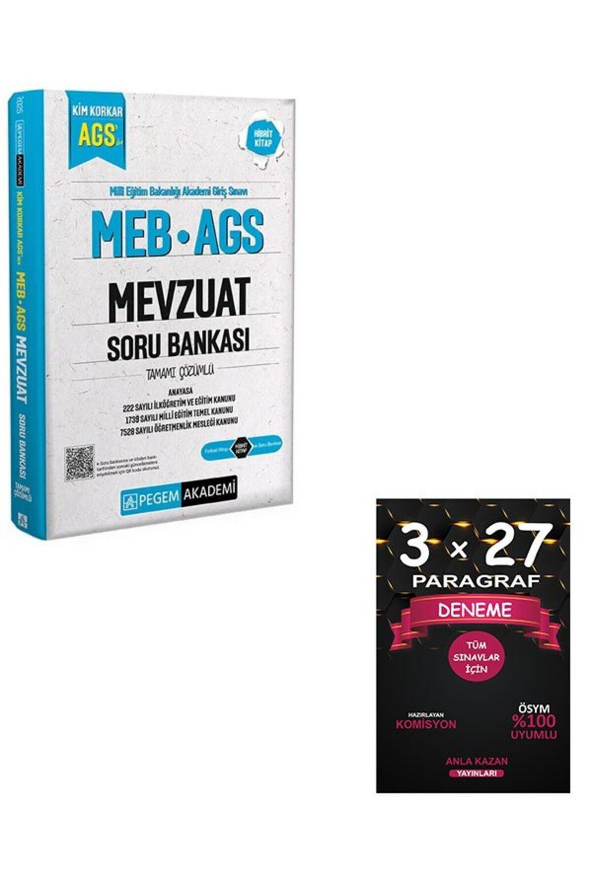 Pegem Akademi Yayıncılık Pegem 2025 MEB-AGS Mevzuat Soru Bankası Çözümlü