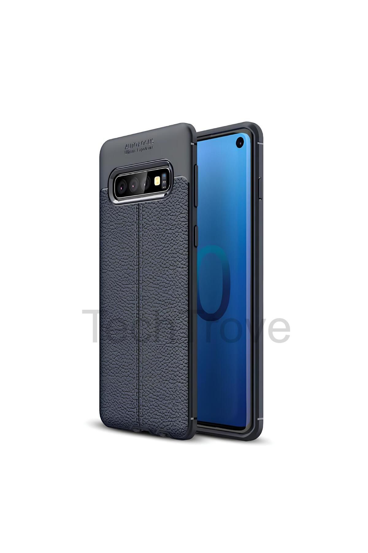 TechTrove Samsung Galaxy S10 Kılıf Deri Extra Korumalı Slikon Kapak