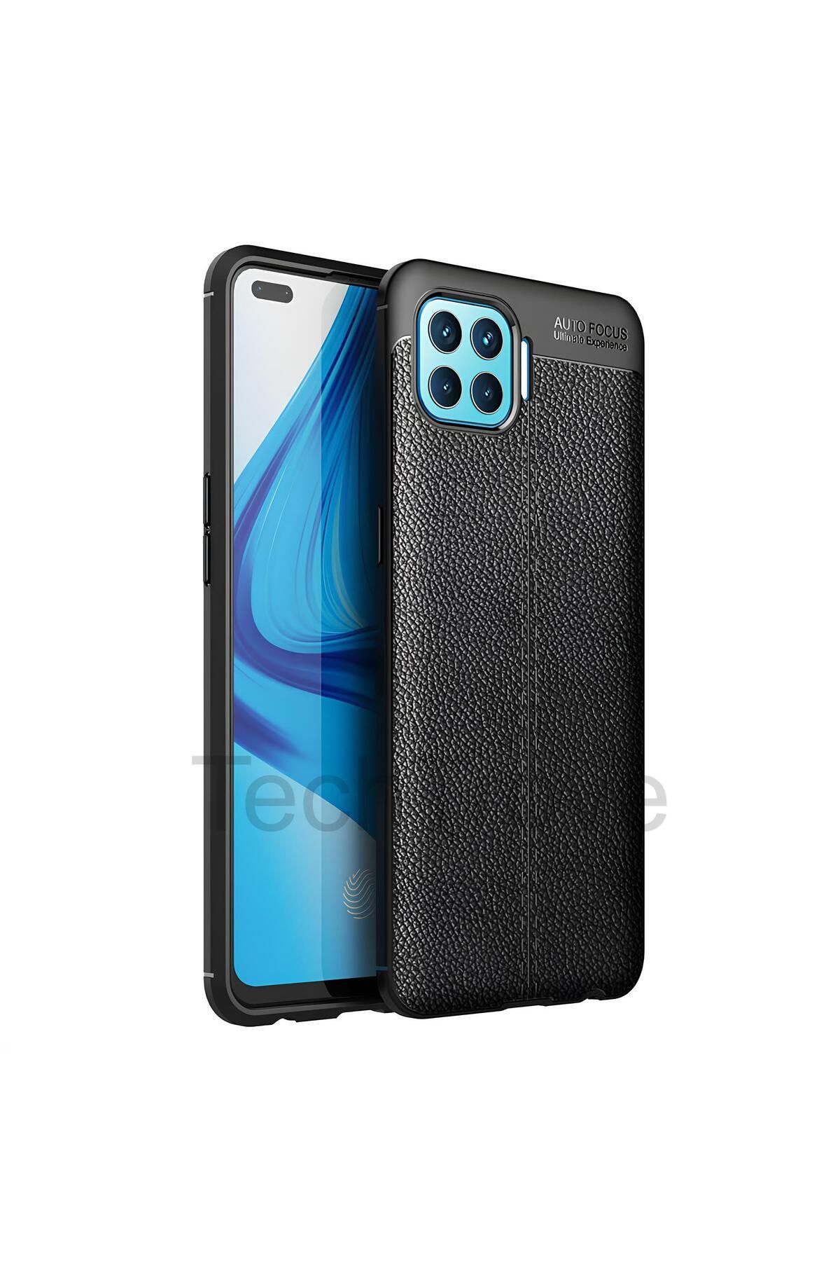 TechTrove Oppo Reno 4 Lite Kılıf Deri Extra Korumalı Slikon Kapak