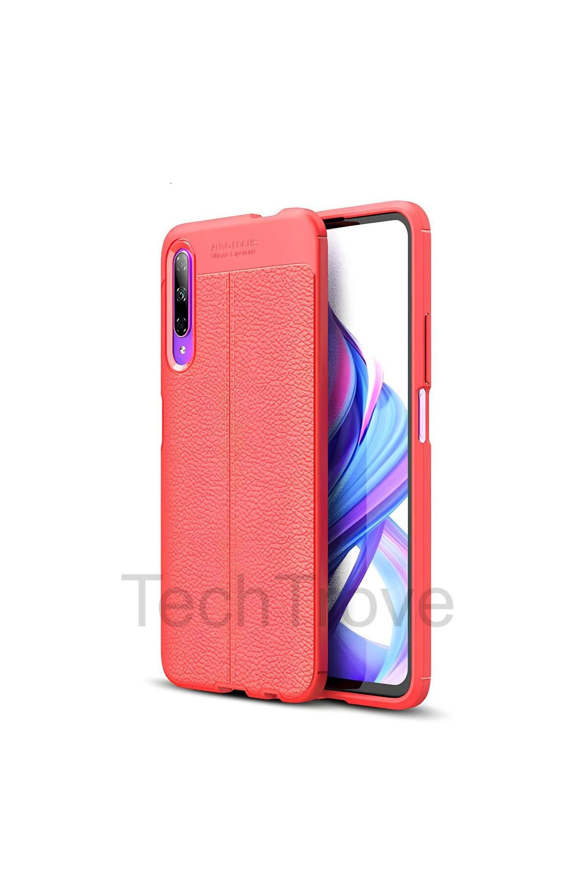 TechTrove Huawei P Smart Pro 2019 Kılıf Deri Extra Korumalı Slikon Kapak
