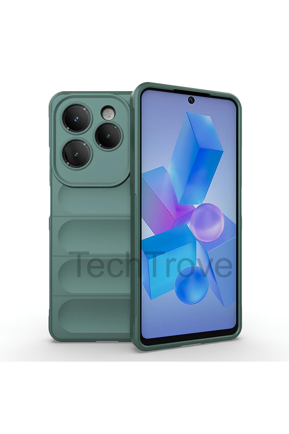 TechTrove İnfinix Hot 40 Kılıf Esnek TPU Oyuklu Arka Yüzey Tasarımlı Silikon Kapak