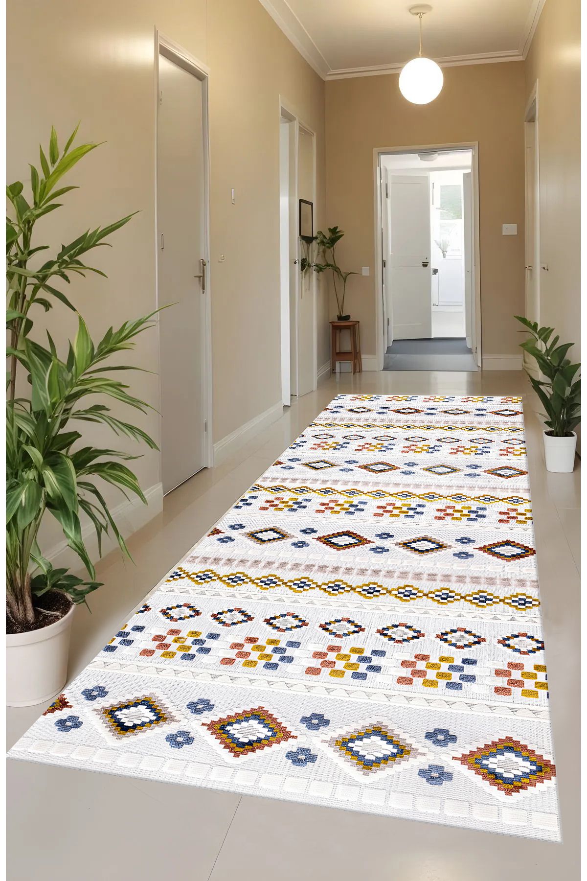 G&C HOME Dijital BASKILI Renkli Kaymaz Taban Yıkanabilir Modern Mutfak Halısı Salon Halısı Yolluk