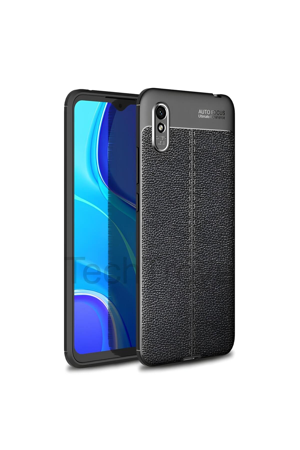 TechTrove Xiaomi Redmi 9A Kılıf Deri Extra Korumalı Slikon Kapak
