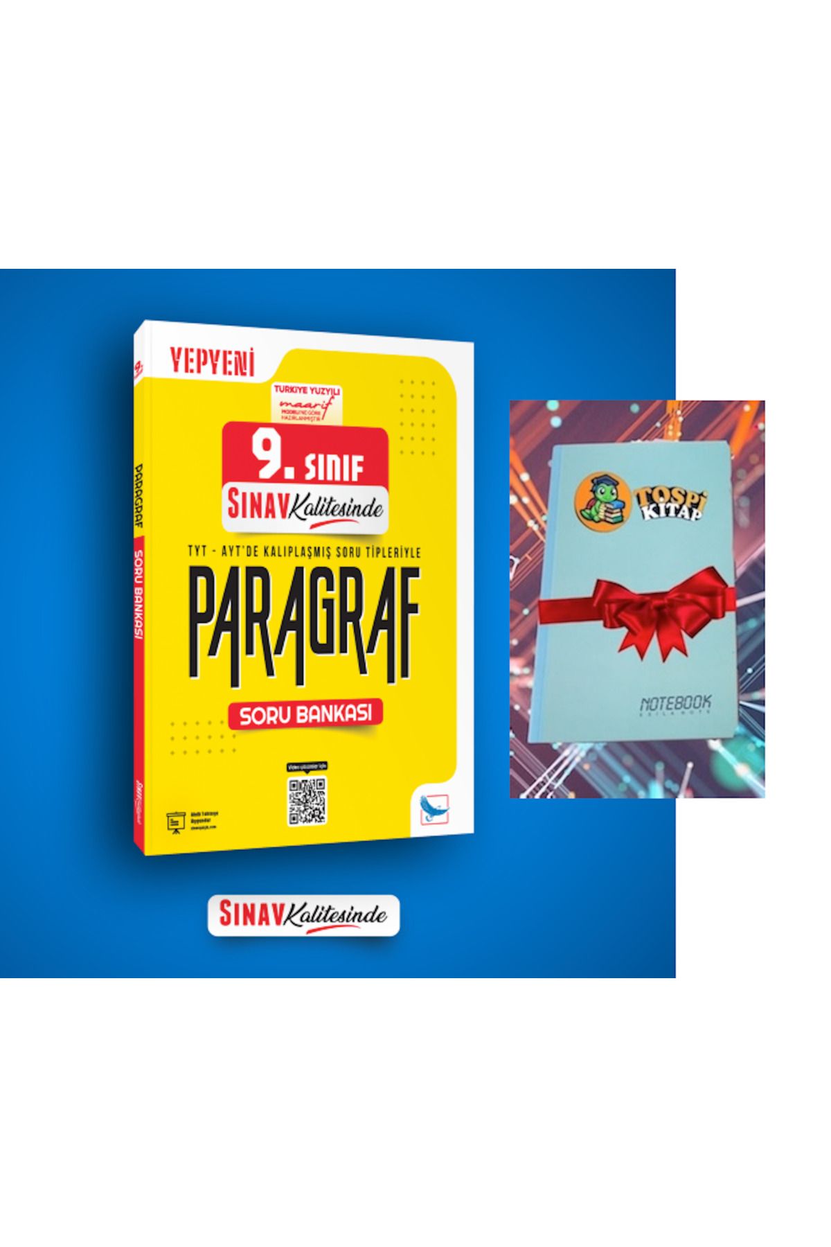 Sınav Yayınları Sınav Kalitesinde 9. Sınıf Paragraf Soru Bankası(NOT DEFTERİ HEDİYE)