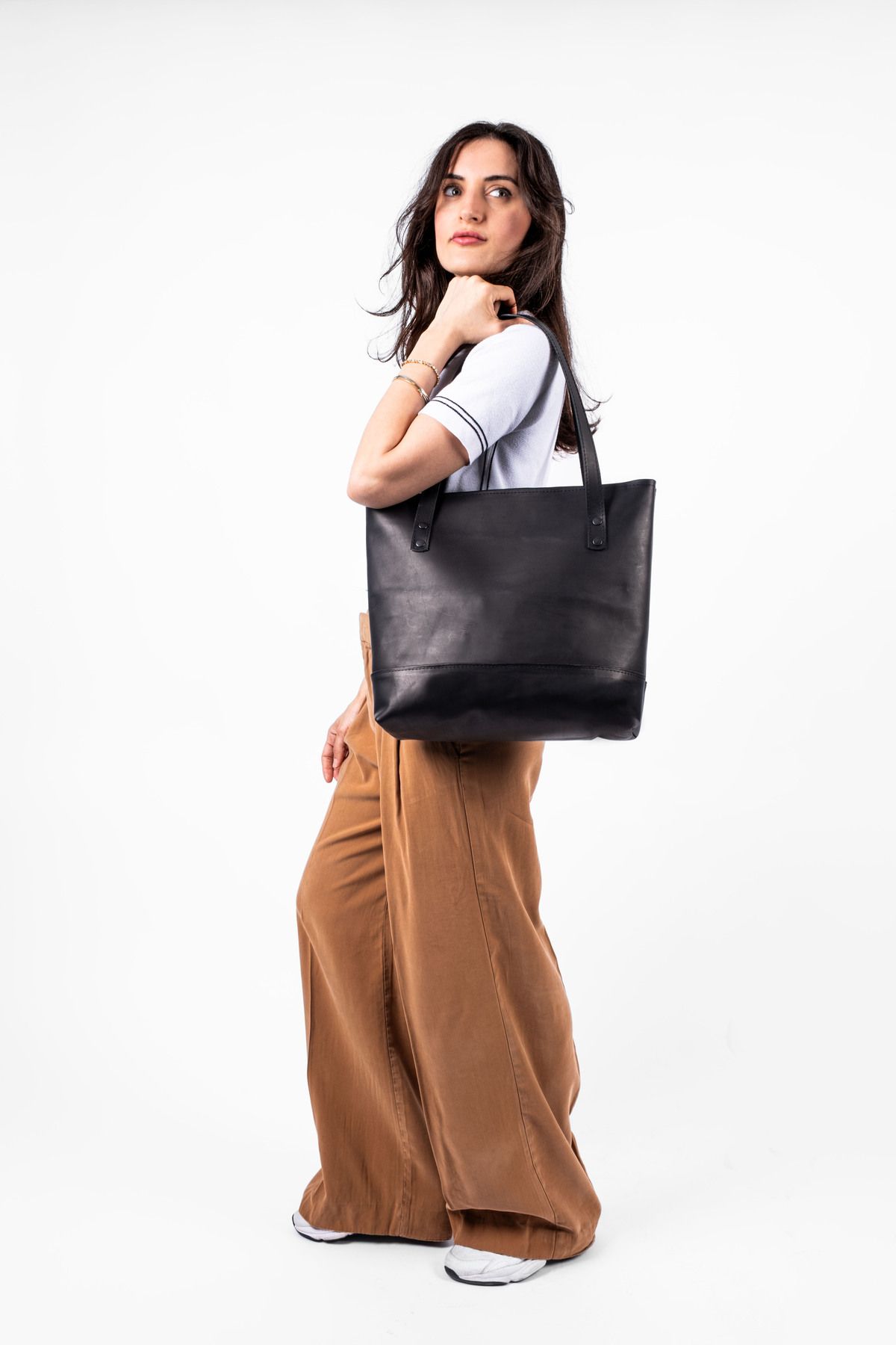 saraci leather craft Kadın Büyük Çanta, Tote Bag , Hakiki Deri Çanta