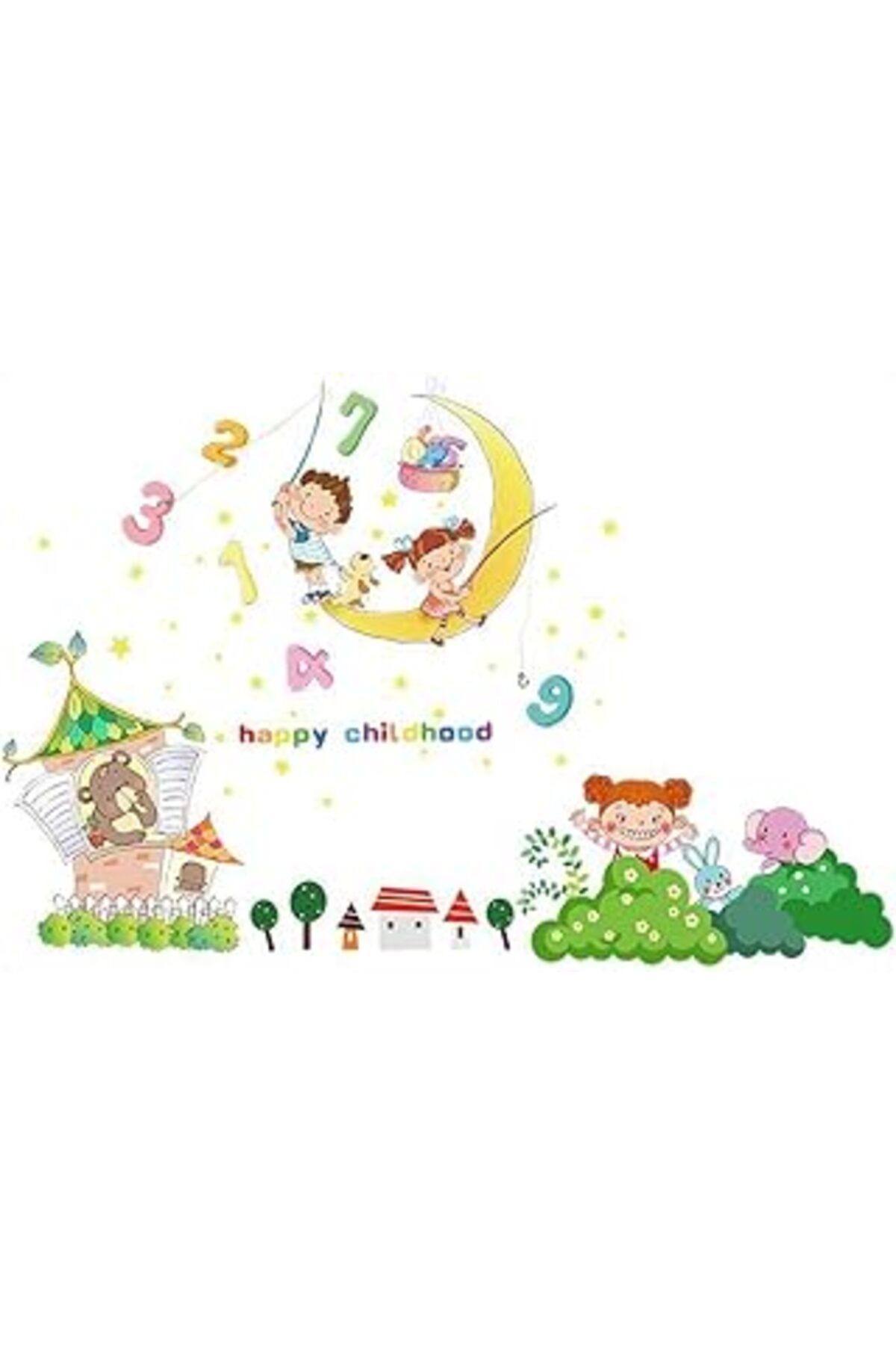 karadağsb Crystal Kids Mutlu Çocuklar Bebek Ve Çocuk Odası Dekorasyonu Duvar Dekoru Sticker