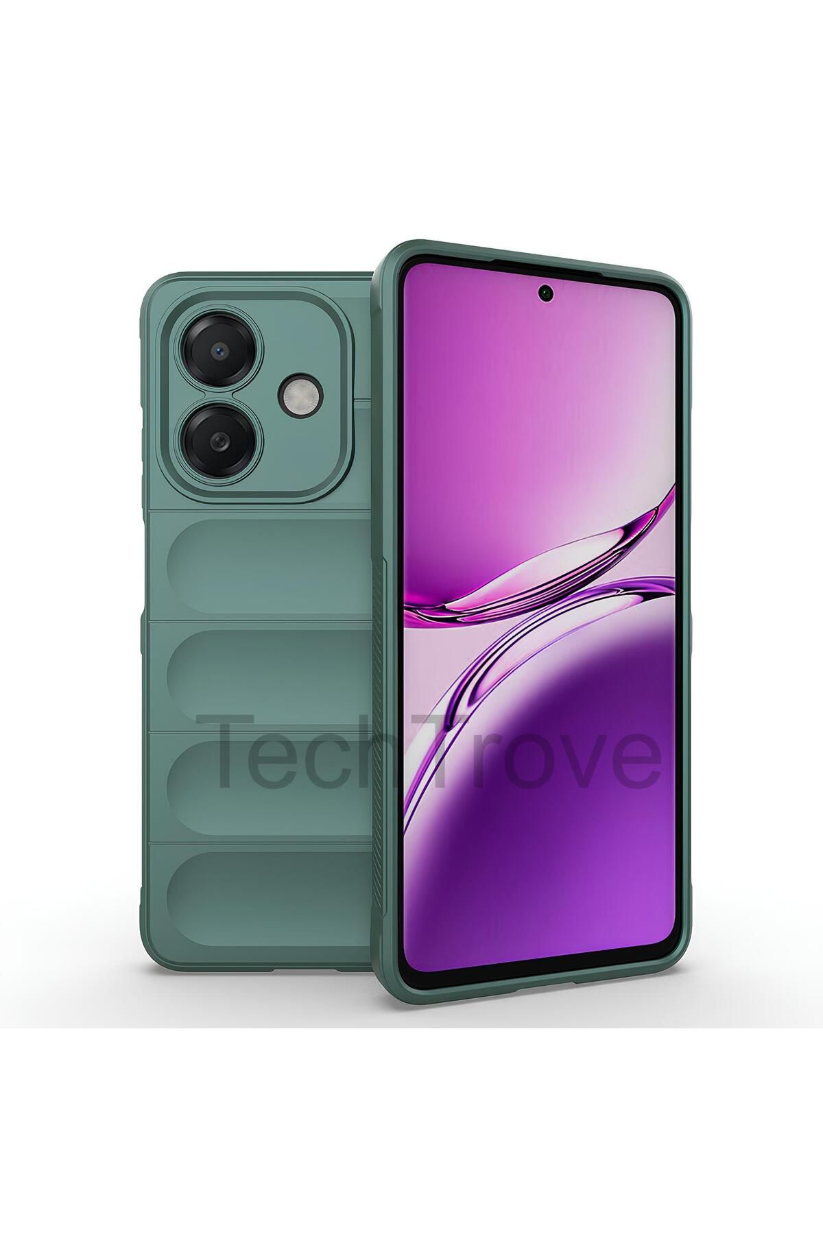 TechTrove Oppo A3 Kılıf Esnek TPU Oyuklu Arka Yüzey Tasarımlı Silikon Kapak