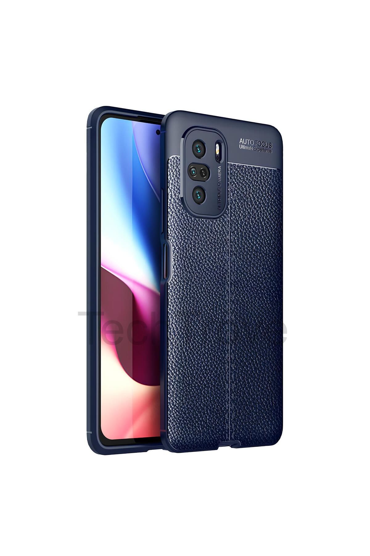 TechTrove Xiaomi Poco F3 Kılıf Deri Extra Korumalı Slikon Kapak