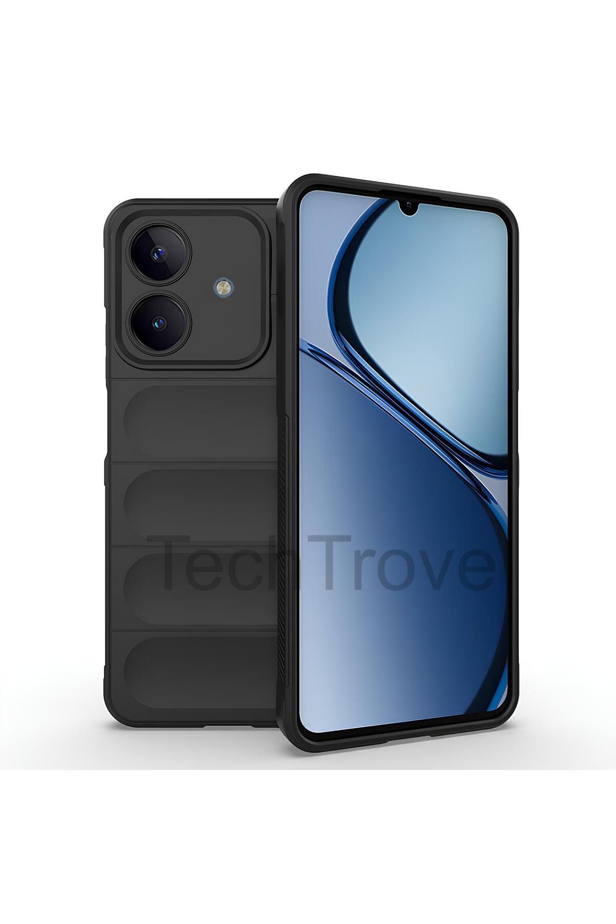 TechTrove Realme Note 60 Kılıf Esnek TPU Oyuklu Arka Yüzey Tasarımlı Silikon Kapak