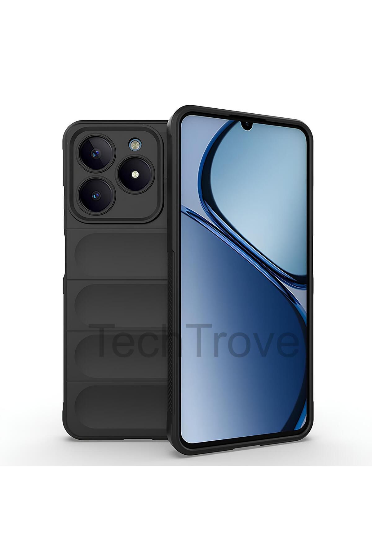 TechTrove Realme C61 Kılıf Esnek TPU Oyuklu Arka Yüzey Tasarımlı Silikon Kapak