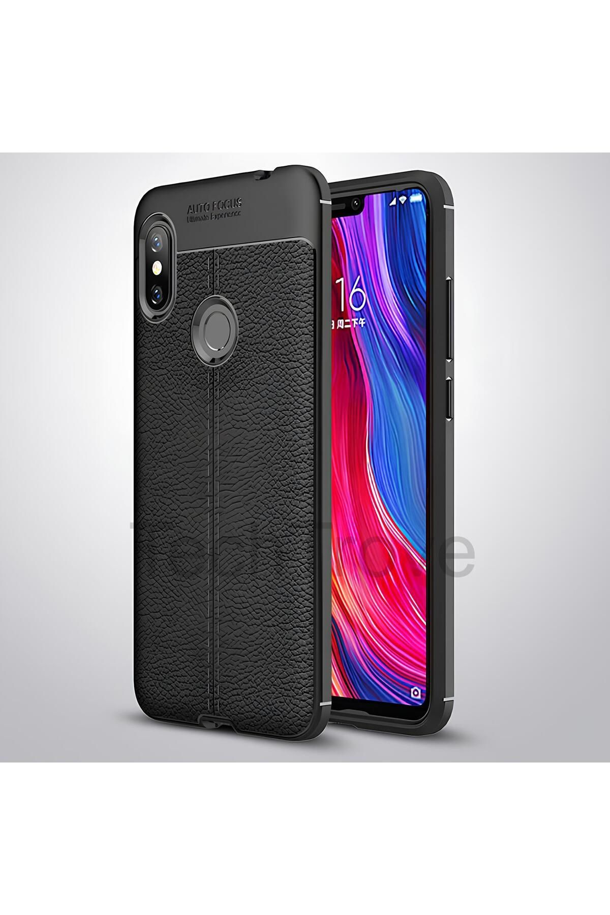TechTrove Xiaomi Redmi Note 6 Pro Kılıf Deri Extra Korumalı Slikon Kapak