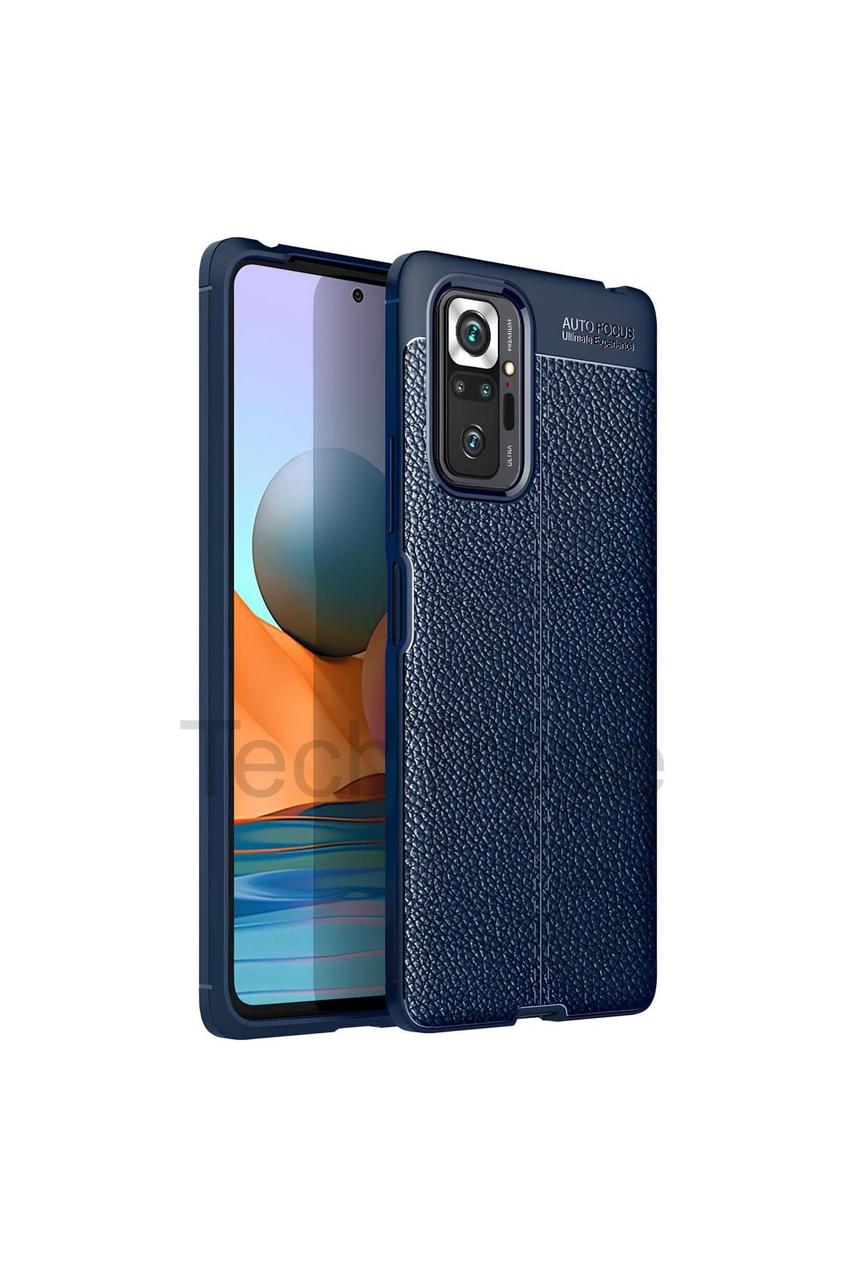 TechTrove Xiaomi Redmi Note 10 Pro Kılıf Deri Extra Korumalı Slikon Kapak