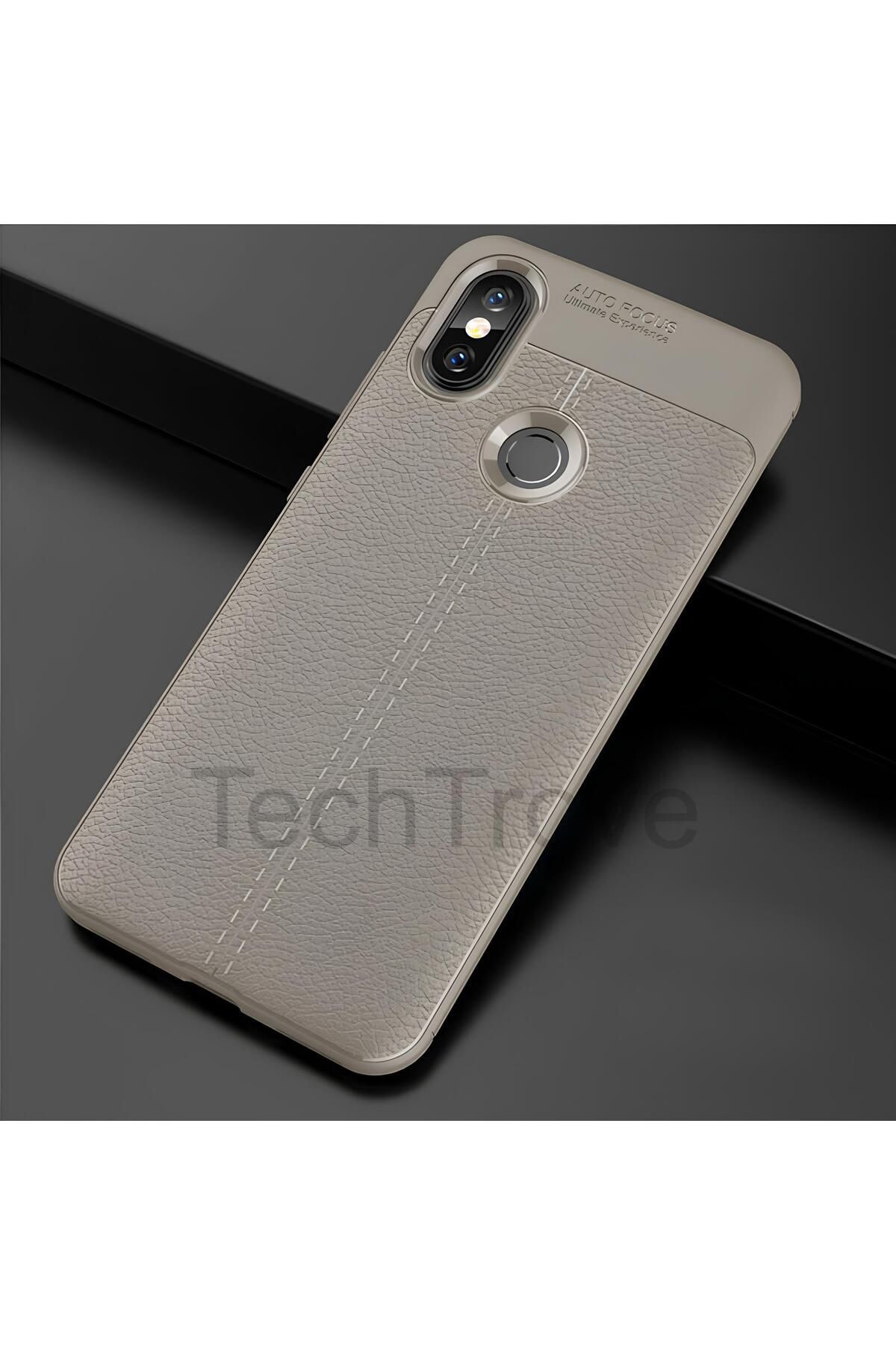 TechTrove Xiaomi Mi A2 Lite Kılıf Deri Extra Korumalı Slikon Kapak