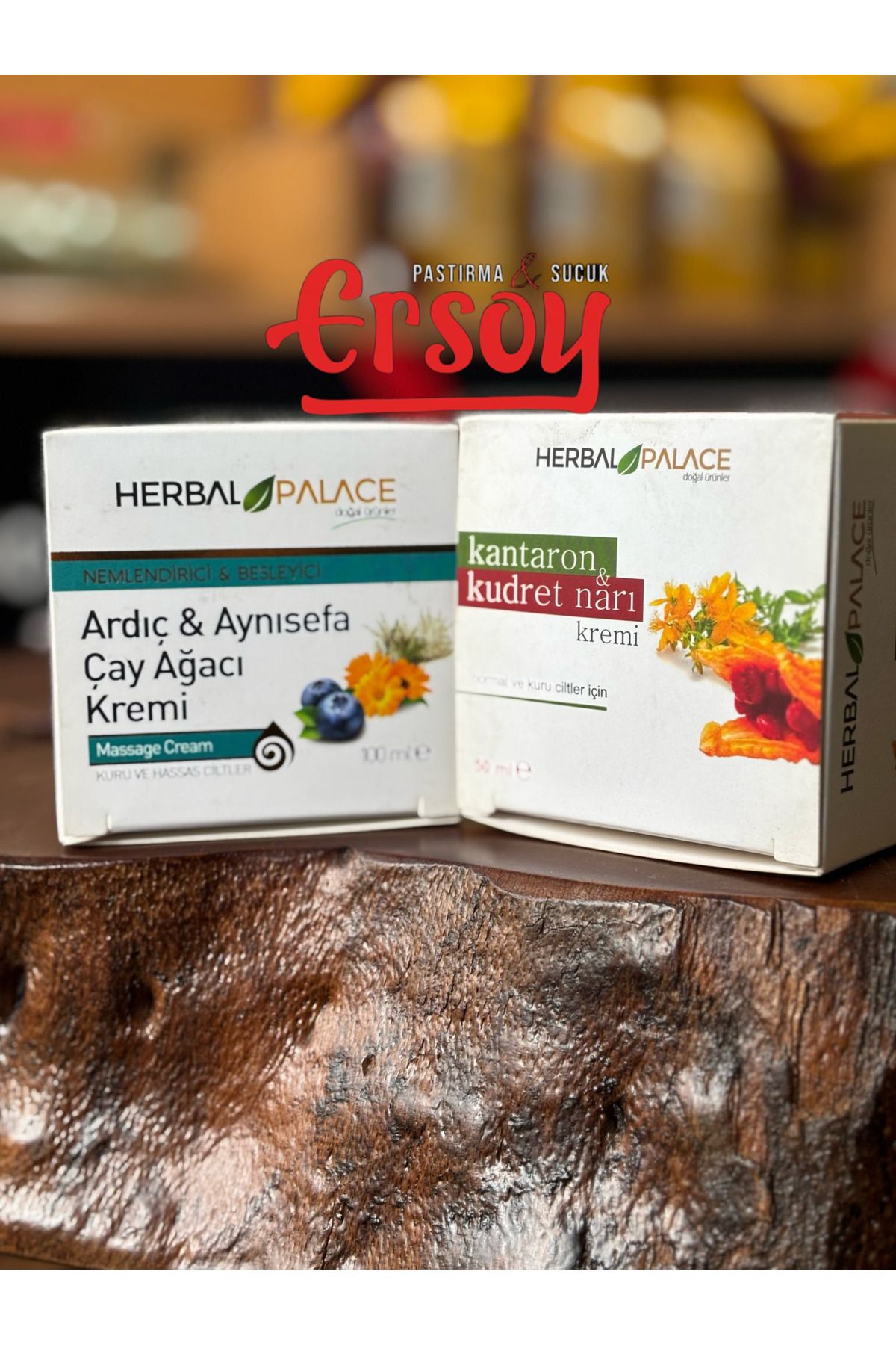 Herbal Palace & Krem Seti | Kantaron Kudret Narı & Ardıç Aynısefa Çay Ağacı Krem | Doğal Cilt Onarımı
