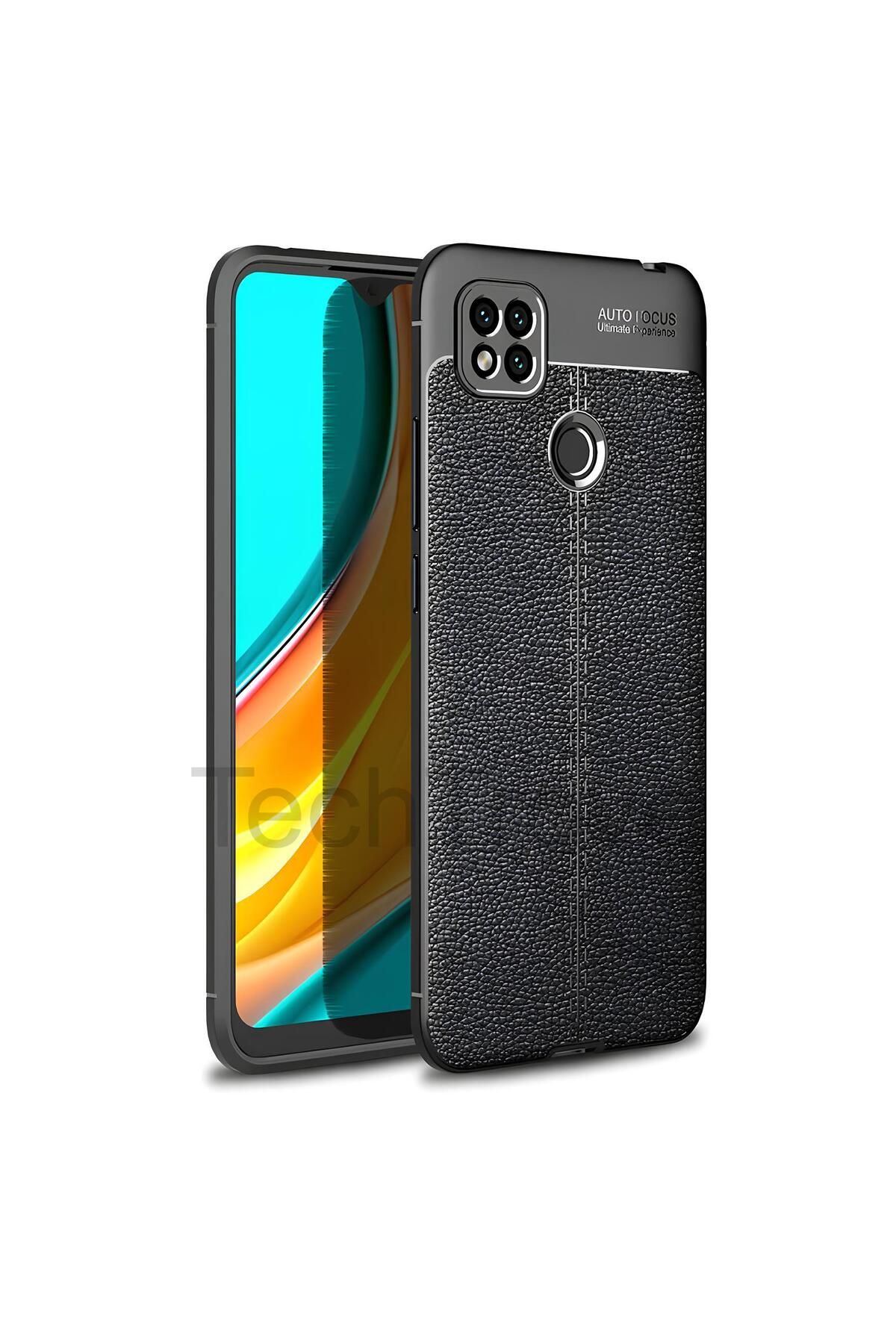 TechTrove Xiaomi Redmi 9C Kılıf Deri Extra Korumalı Slikon Kapak