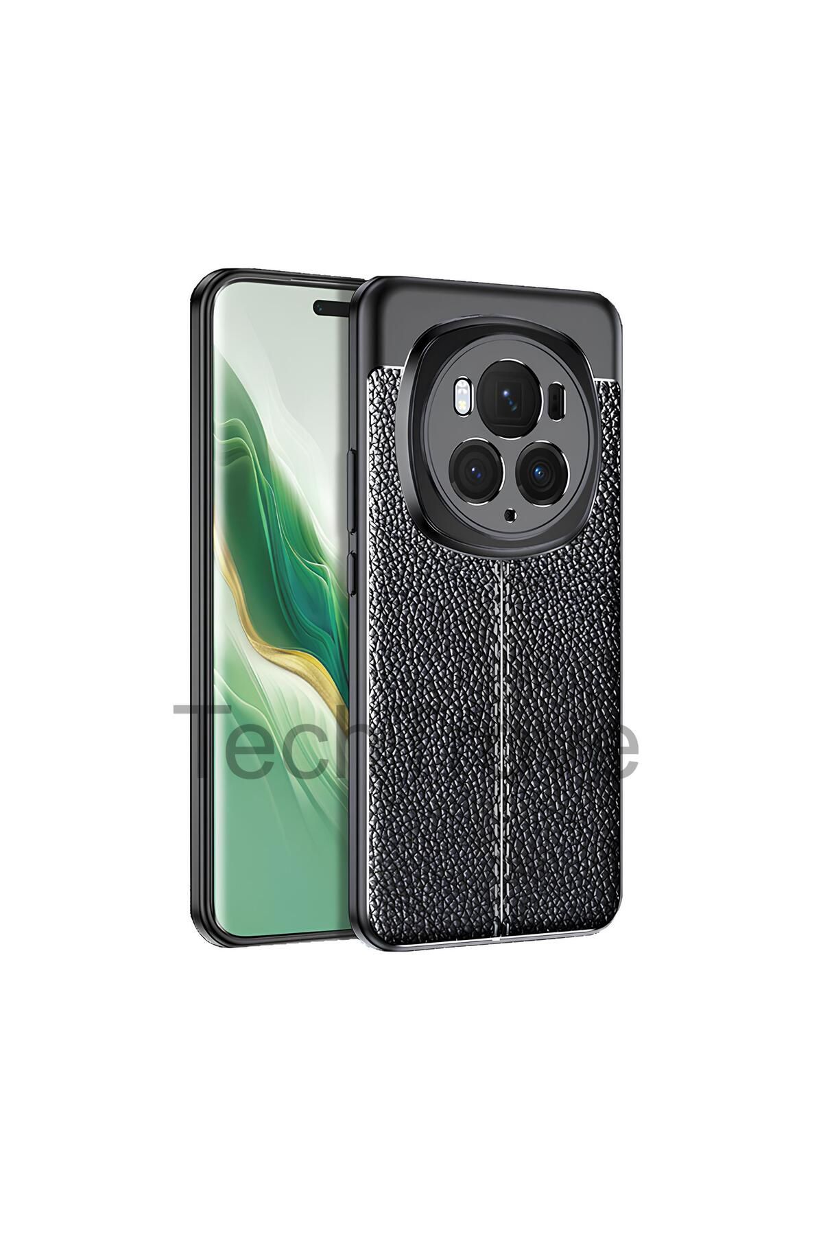 TechTrove Honor Magic 6 Pro Kılıf Deri Extra Korumalı Slikon Kapak