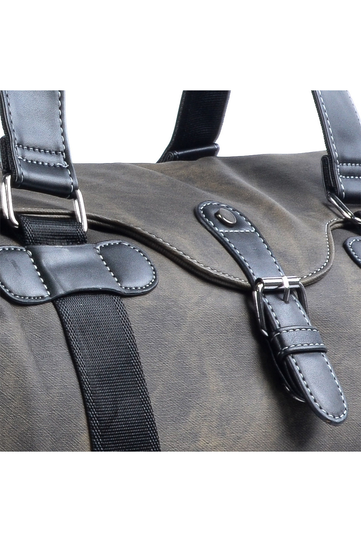 Naimeed Company-Travel bag, for airplane, eco-leather, Naimeed D5414, Companion, Military green, 50x20x30cm 4