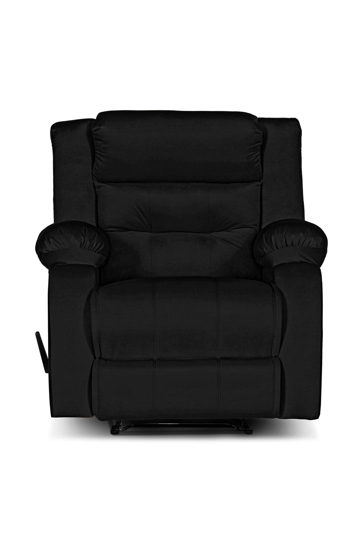 Lazy Vibes-MNZ3 | Velvet Rocking & Rotating Recliner Chair - Black Lazy Vibes 4
