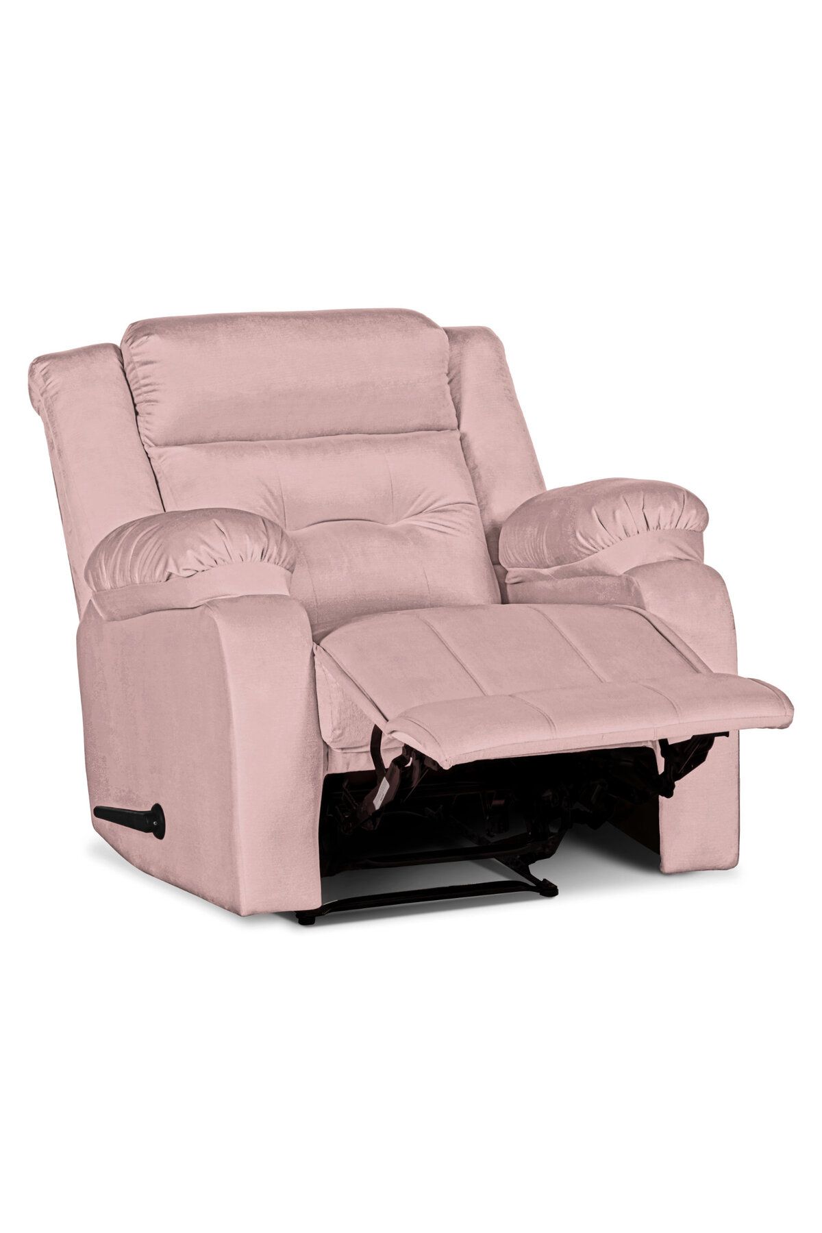 Lazy Vibes-MNZ3 | Velvet Rocking & Rotating Recliner Chair - Light Pink Lazy Vibes 5