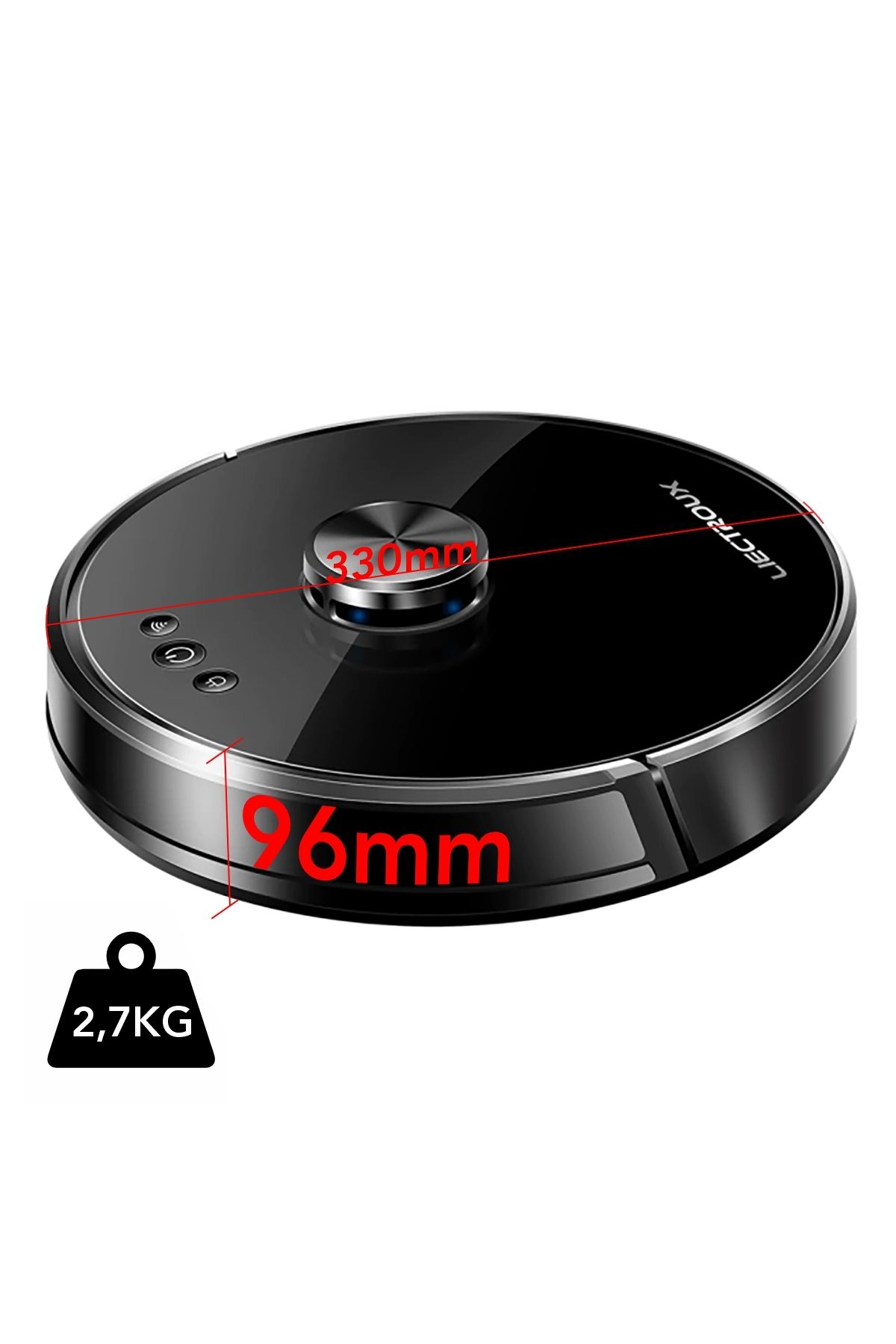 Liectroux-Robot Vacuum Cleaner with Washing, Liectroux XR500(D6818), with gyro navigation,130 minutes autonomy 13