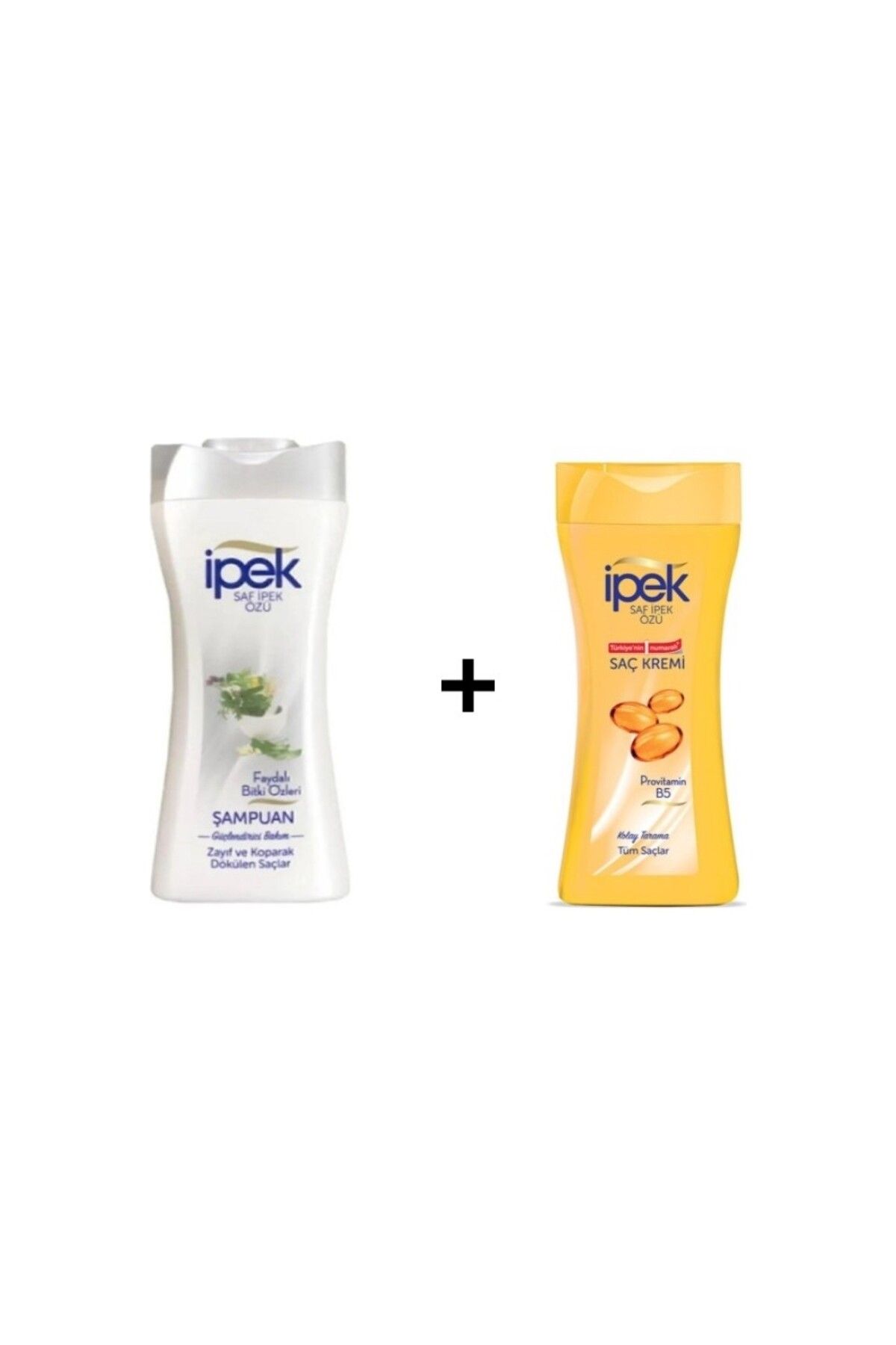 İpek İpek Faydalı Bitki Özleri Şampuan 480 Ml + İpek Saç Kremi 480 Ml--2'Li Set