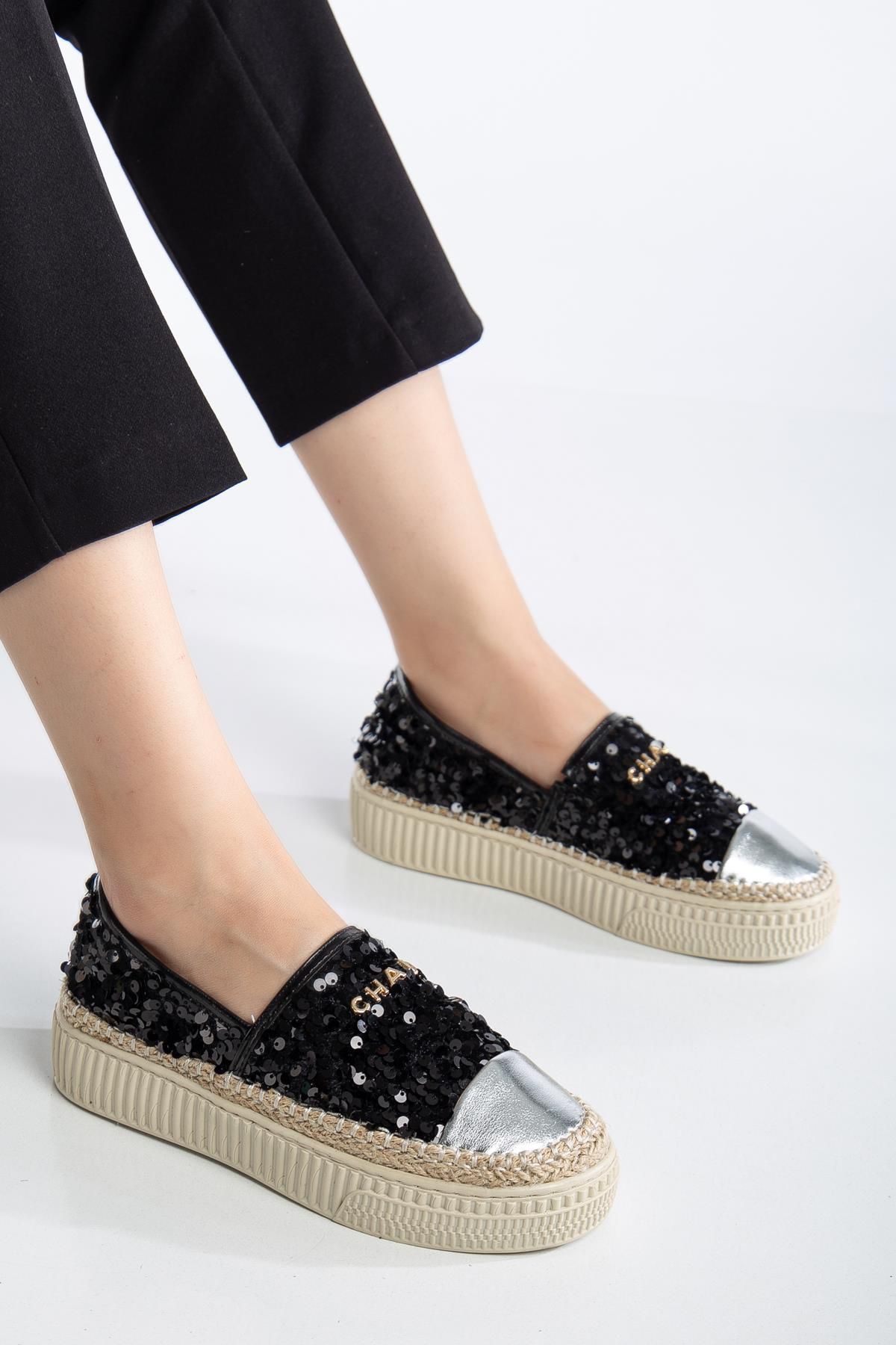 SUİNS SHOES Suins Lepa Model Özel Tasarım Pullu Kadın Spor Ayakkabı Sneaker