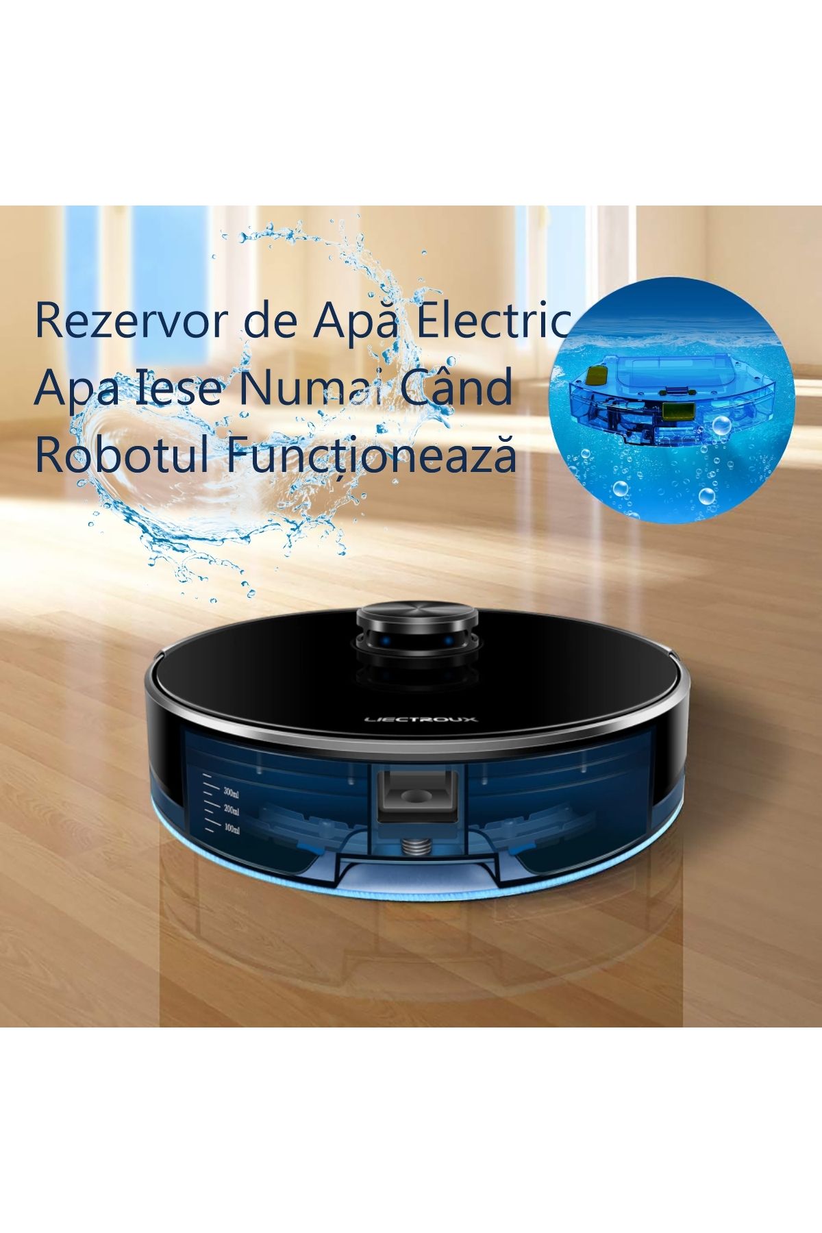 Liectroux-Robot Vacuum Cleaner with Washing, Liectroux XR500(D6818), with gyro navigation,130 minutes autonomy 3