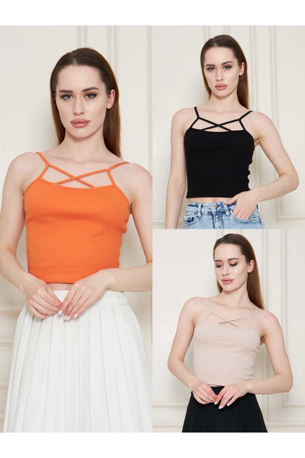 Black project 3'LÜ LYC KAŞKORSE CROP